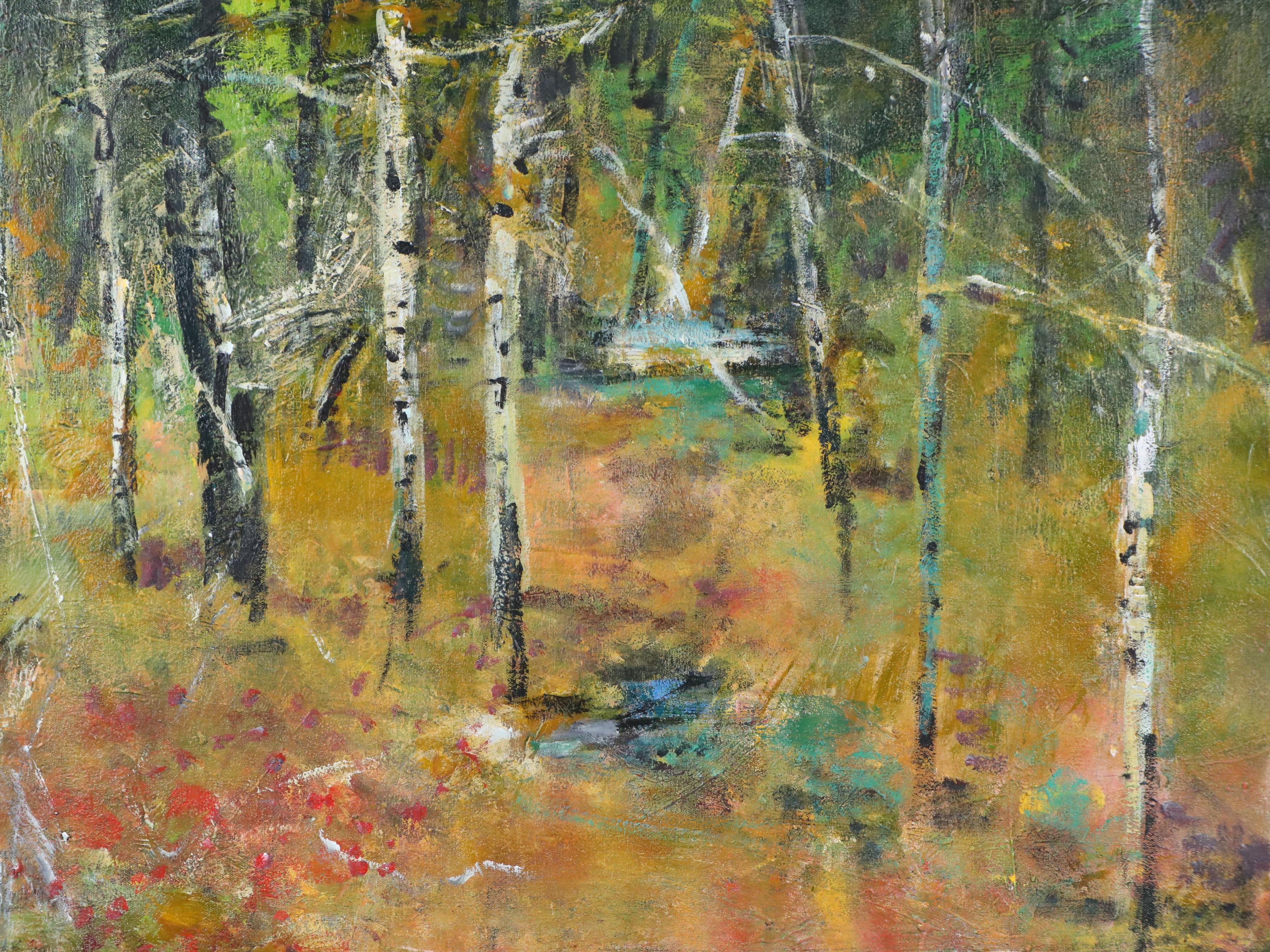 Mark Whitmarsh Abstract Acrylic Painting "Aspen Row," 2025