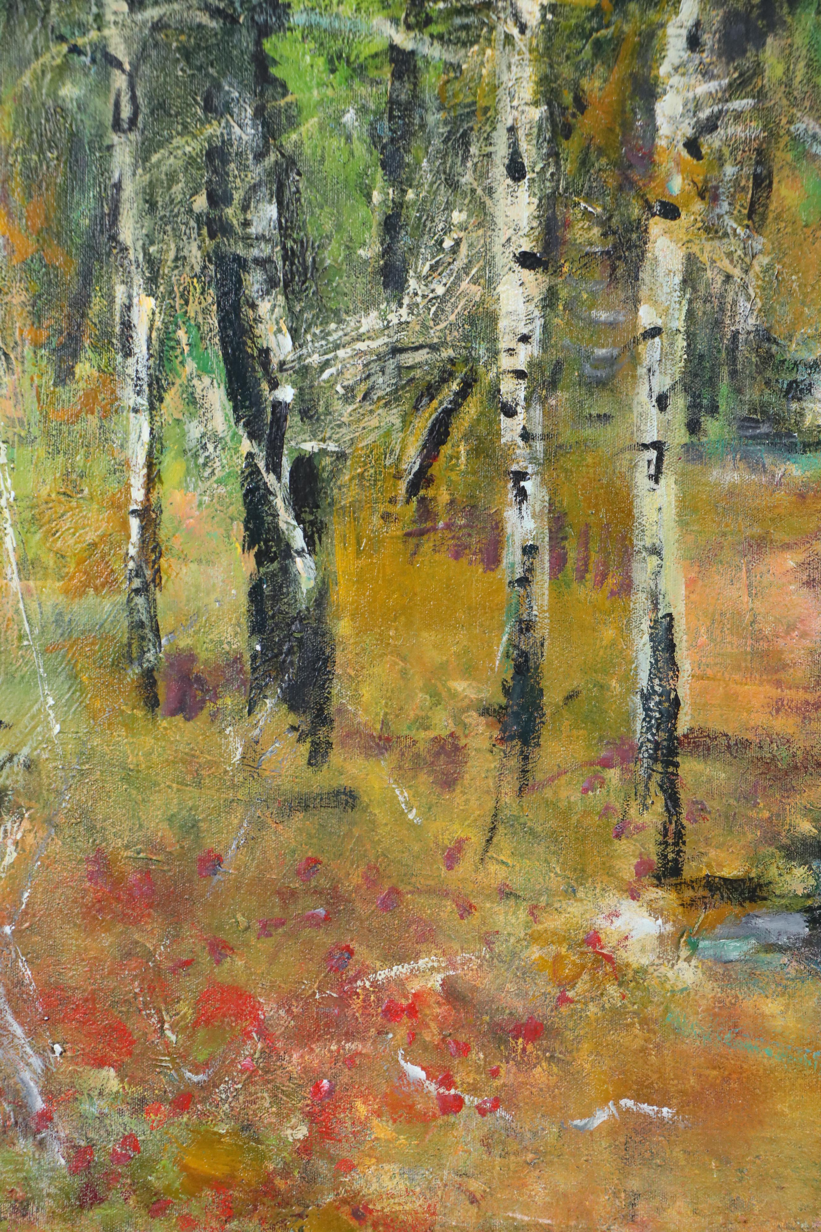 Mark Whitmarsh Abstract Acrylic Painting "Aspen Row," 2025