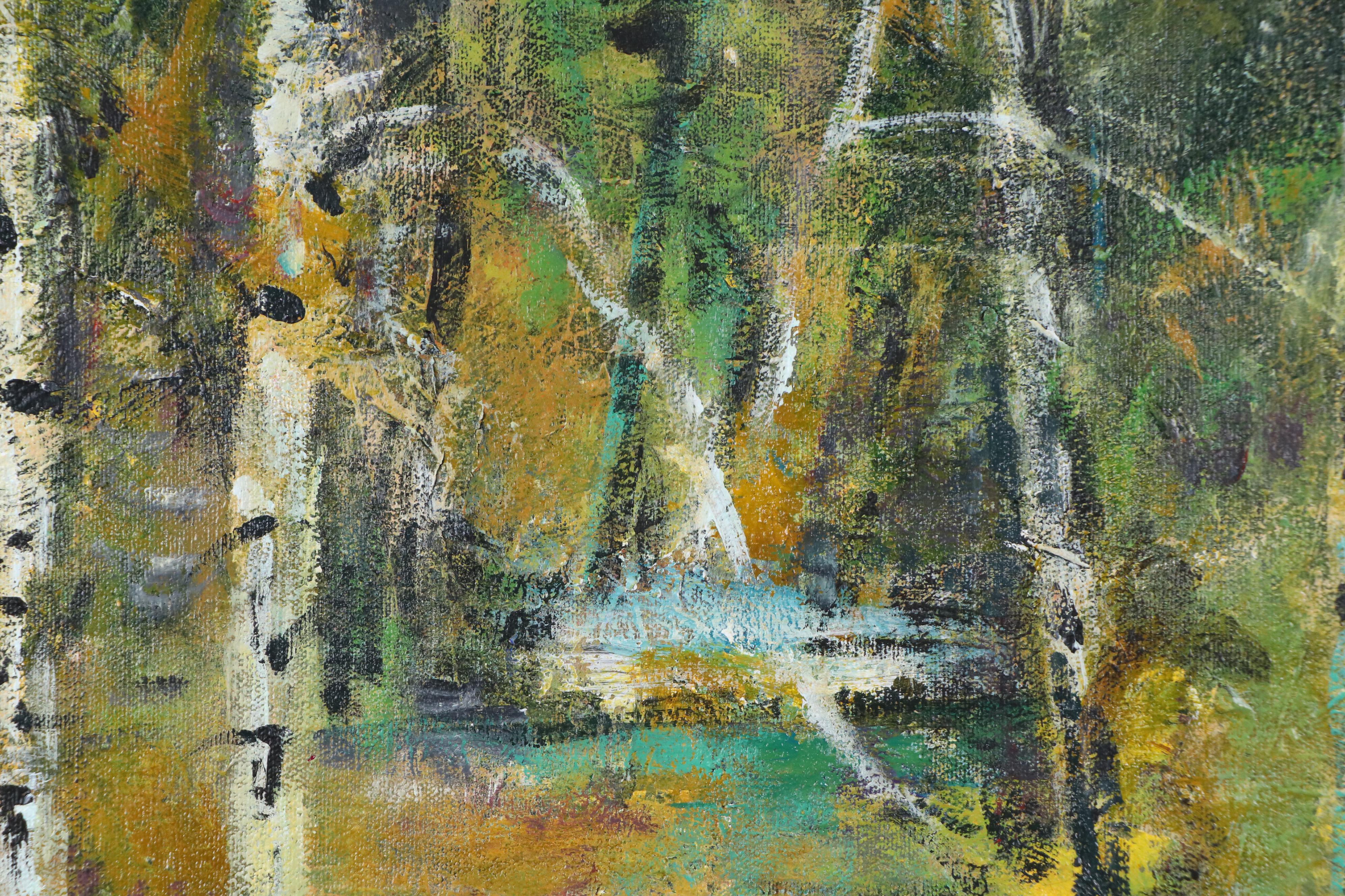 Mark Whitmarsh Abstract Acrylic Painting "Aspen Row," 2025