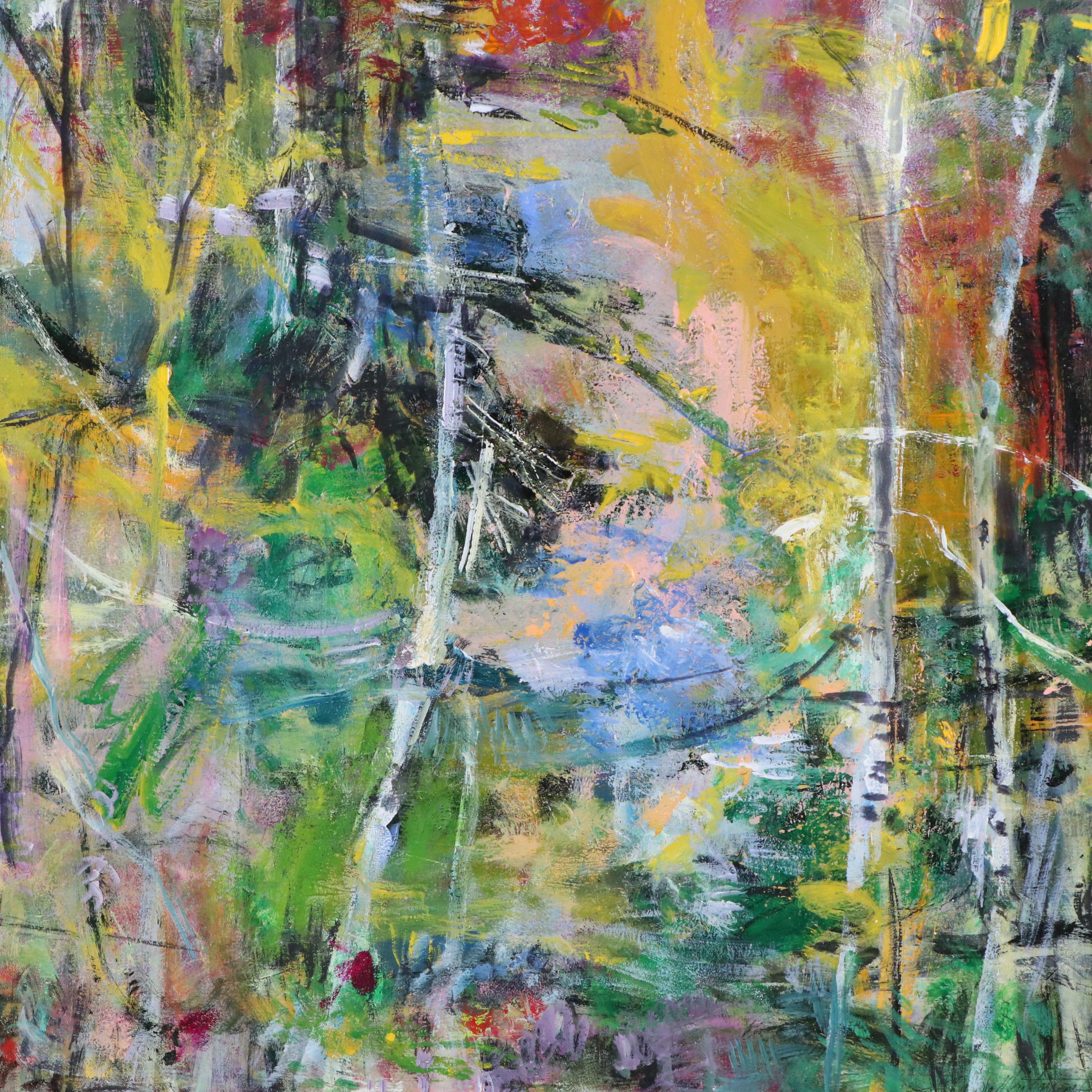 Mark Whitmarsh Abstract Acrylic Painting "Spring Aspen," 2025