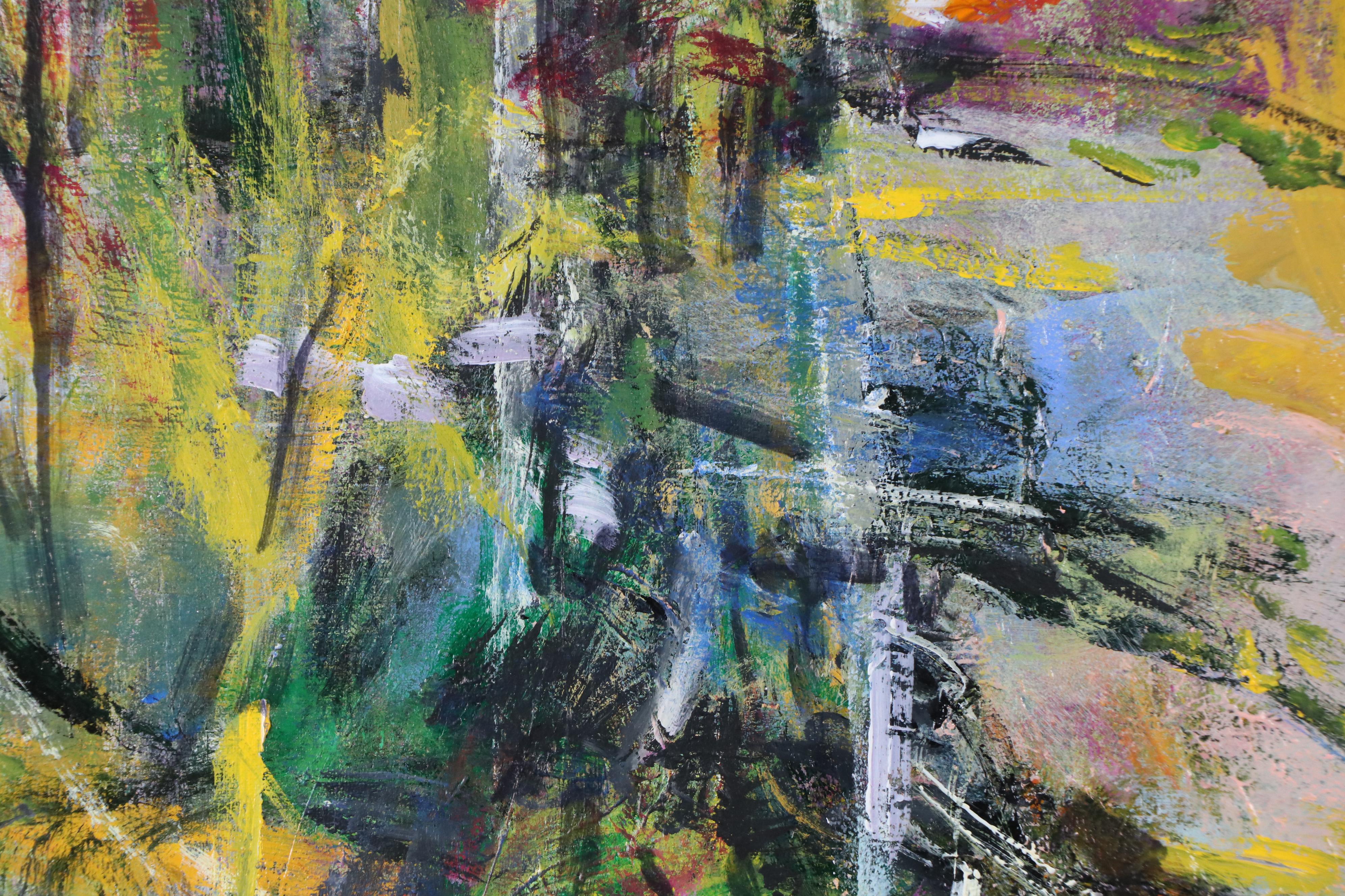 Mark Whitmarsh Abstract Acrylic Painting "Spring Aspen," 2025