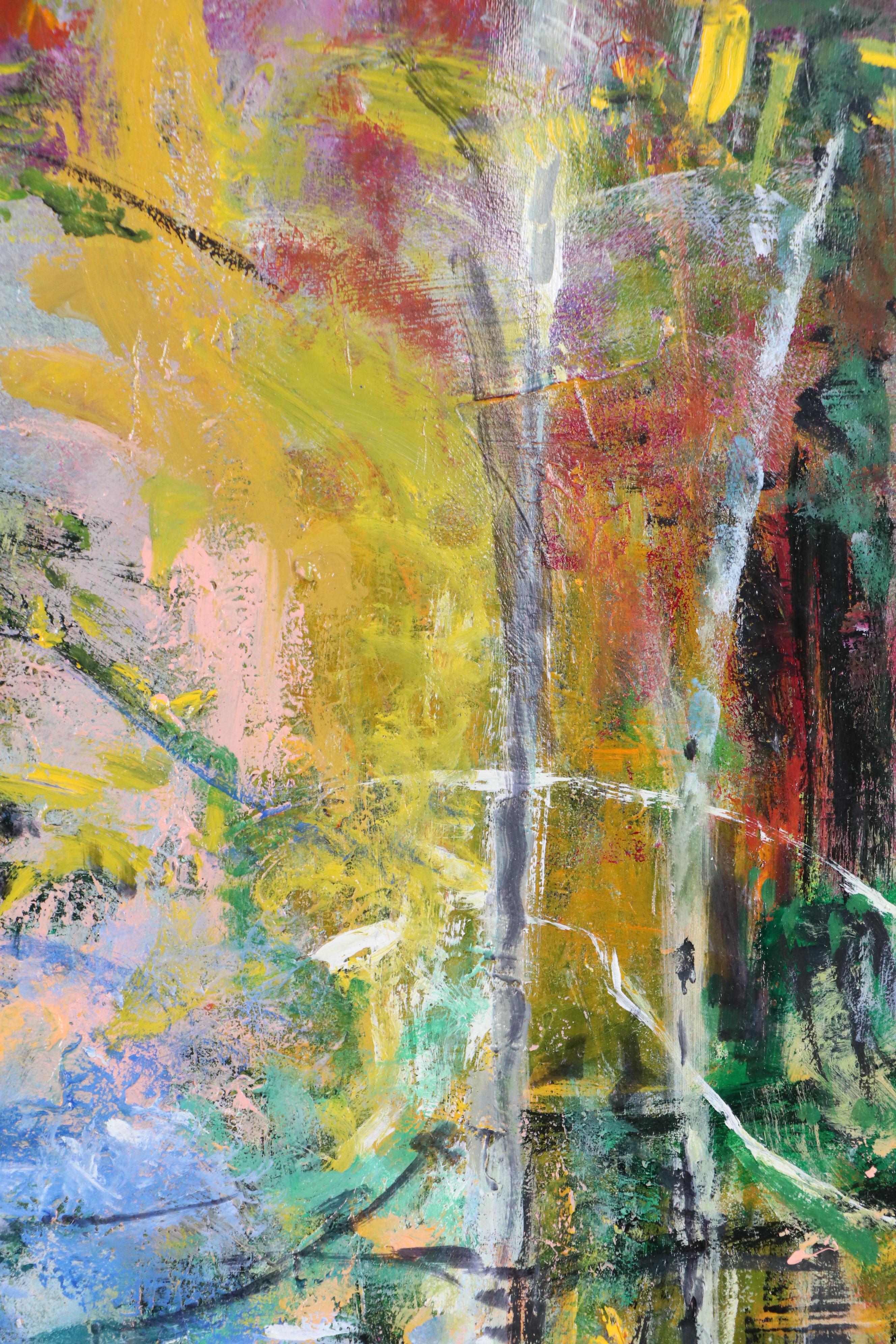 Mark Whitmarsh Abstract Acrylic Painting "Spring Aspen," 2025