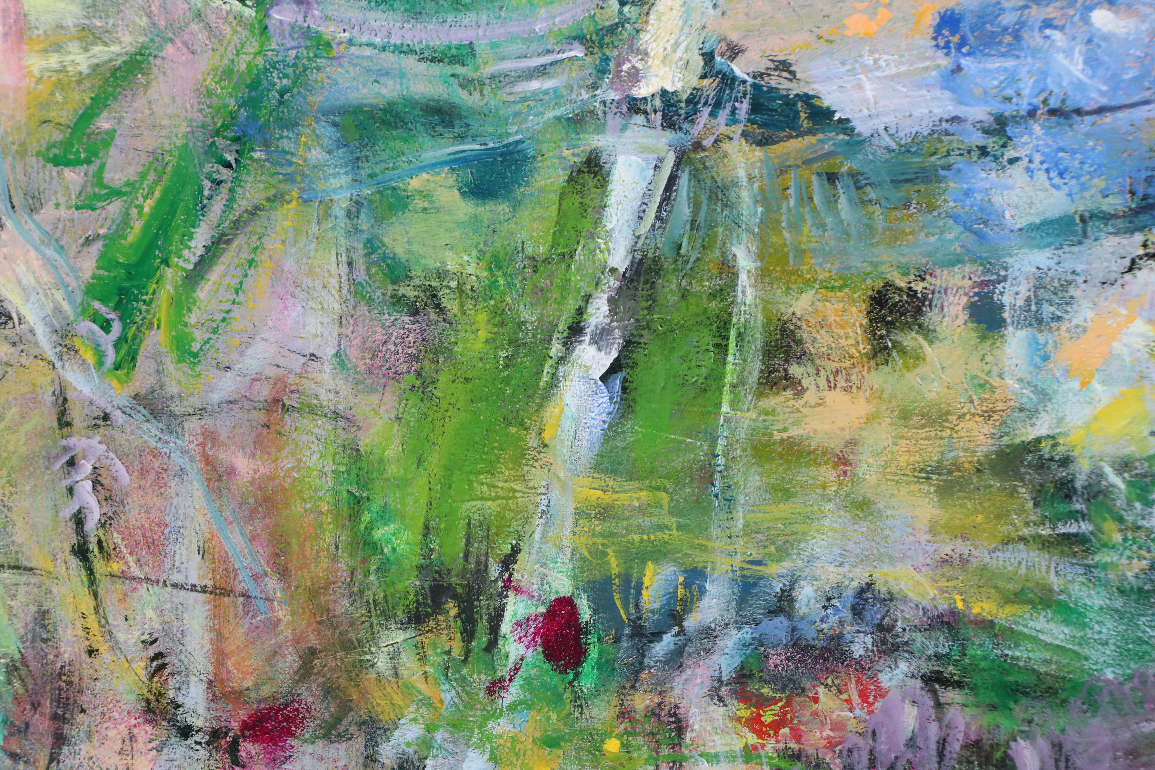 Mark Whitmarsh Abstract Acrylic Painting "Spring Aspen," 2025