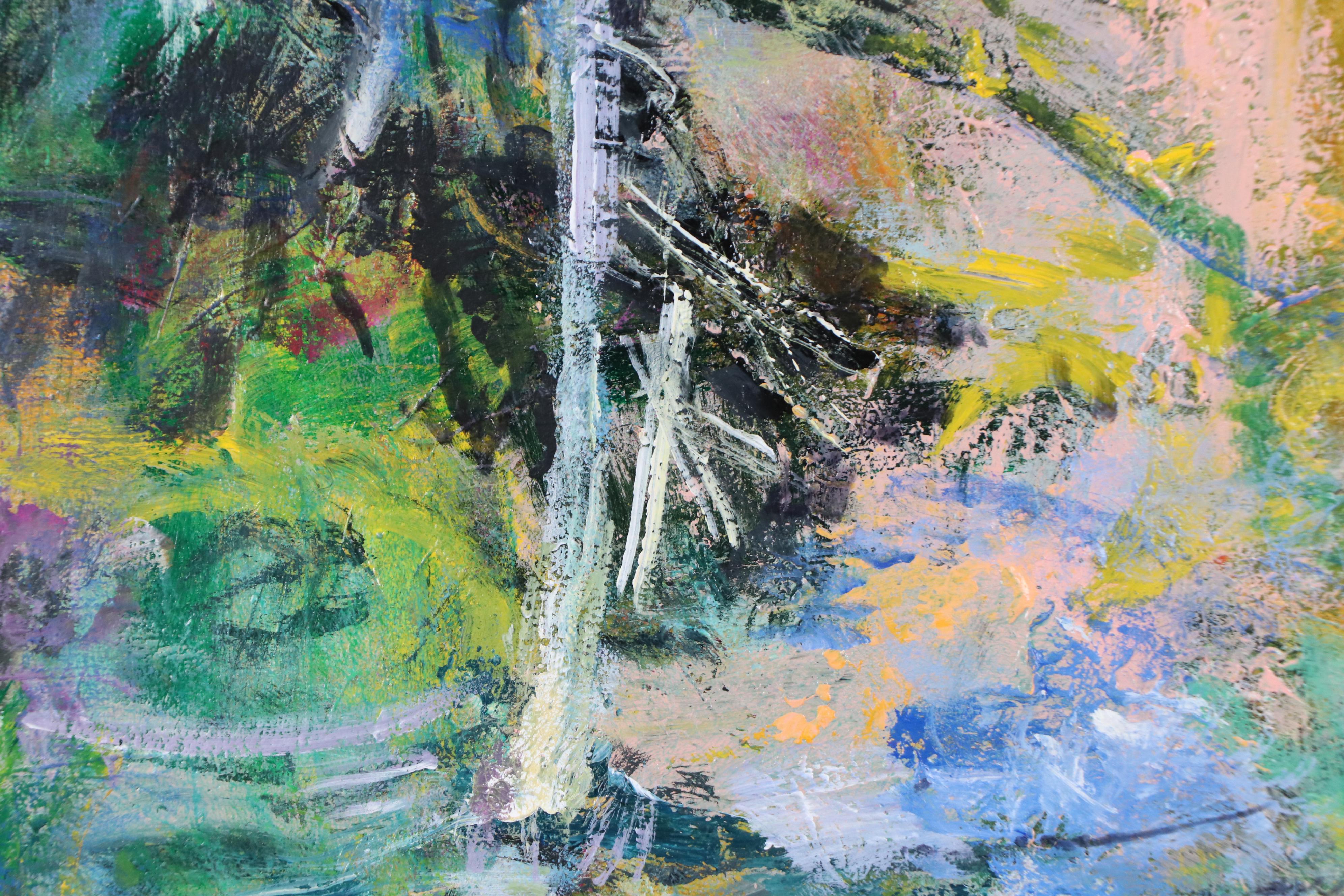 Mark Whitmarsh Abstract Acrylic Painting "Spring Aspen," 2025