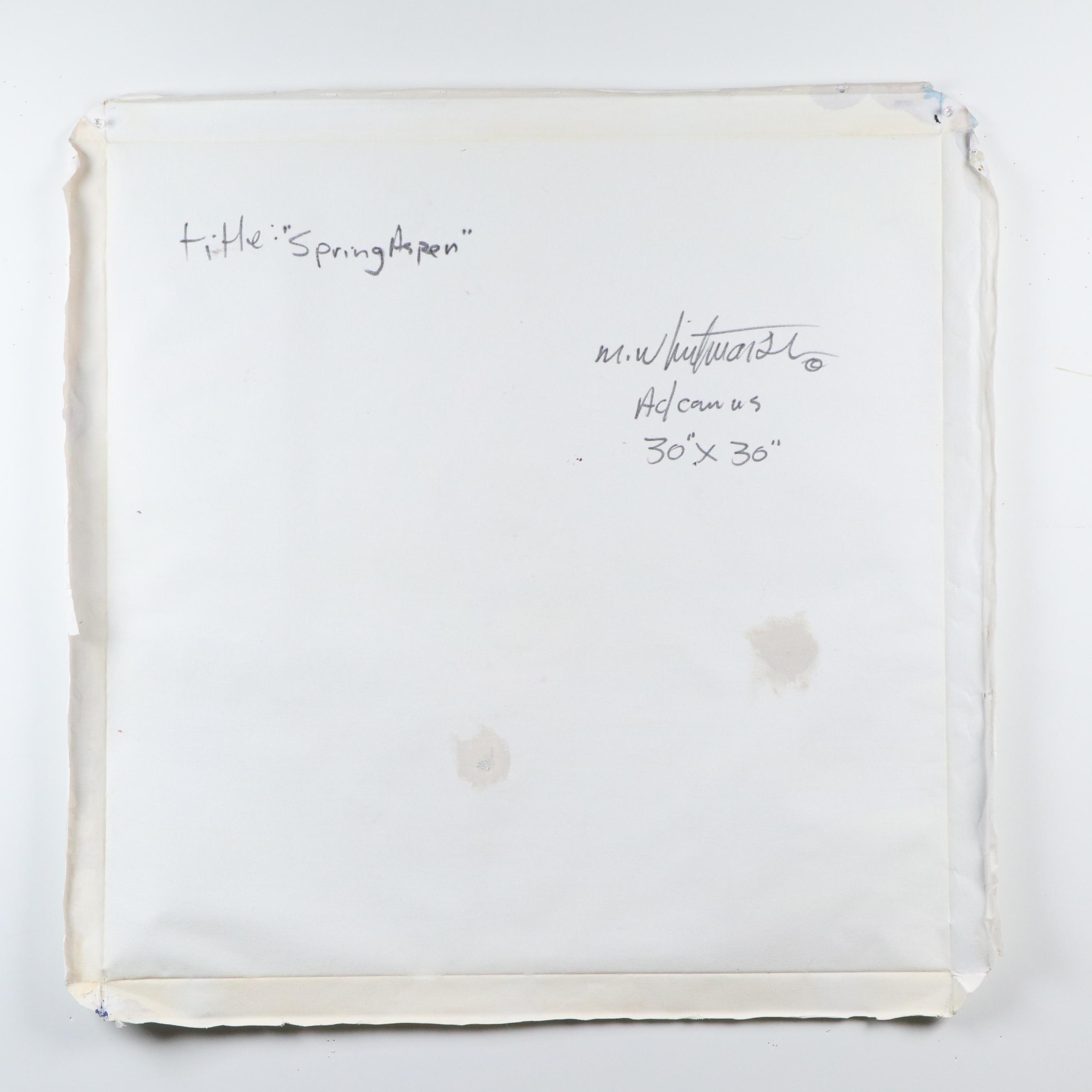 Mark Whitmarsh Abstract Acrylic Painting "Spring Aspen," 2025