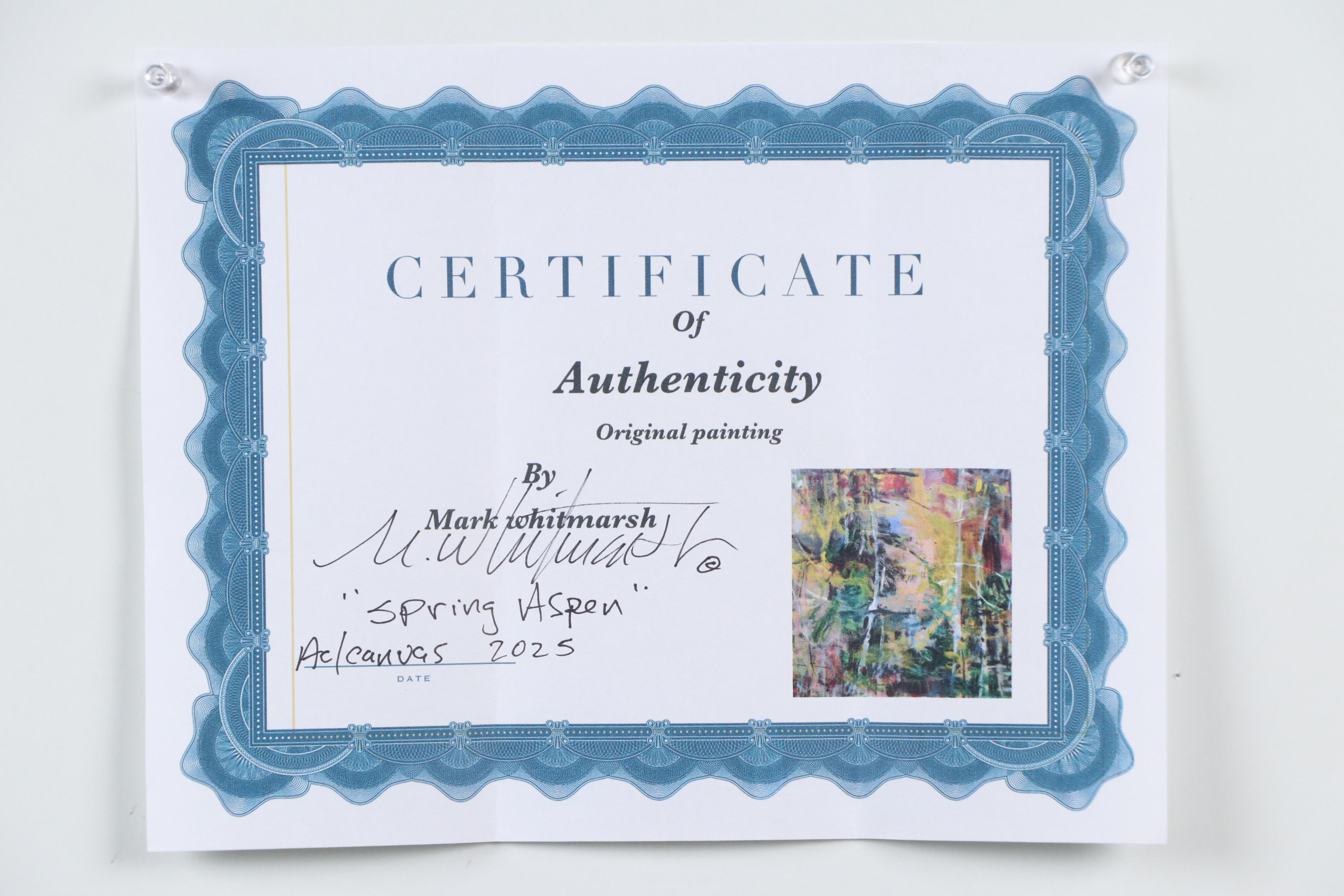 Mark Whitmarsh Abstract Acrylic Painting "Spring Aspen," 2025