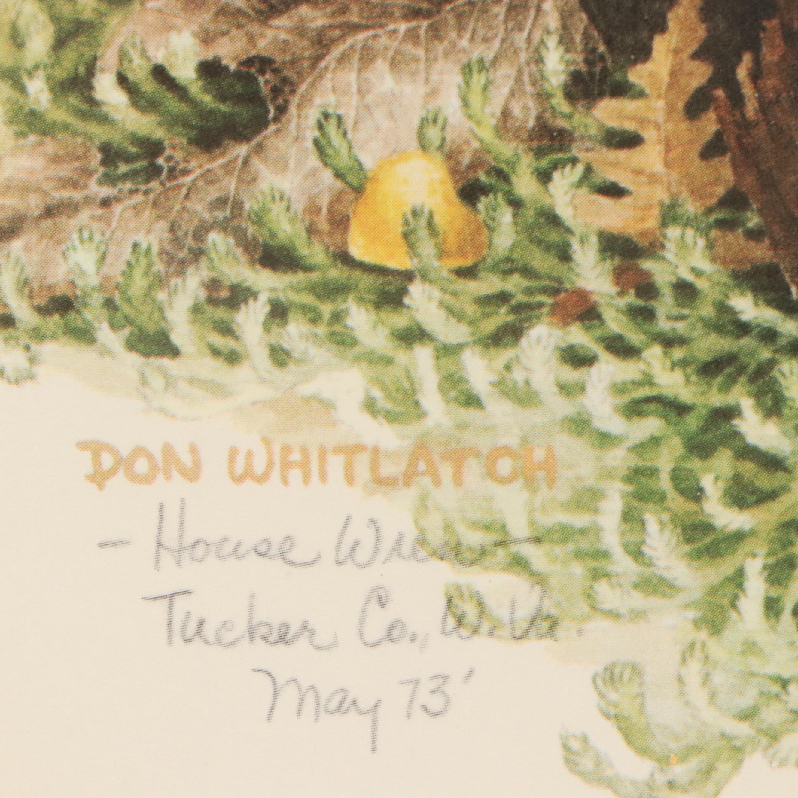 Don Whitlatch Offset Lithograph "House Wren," 1973