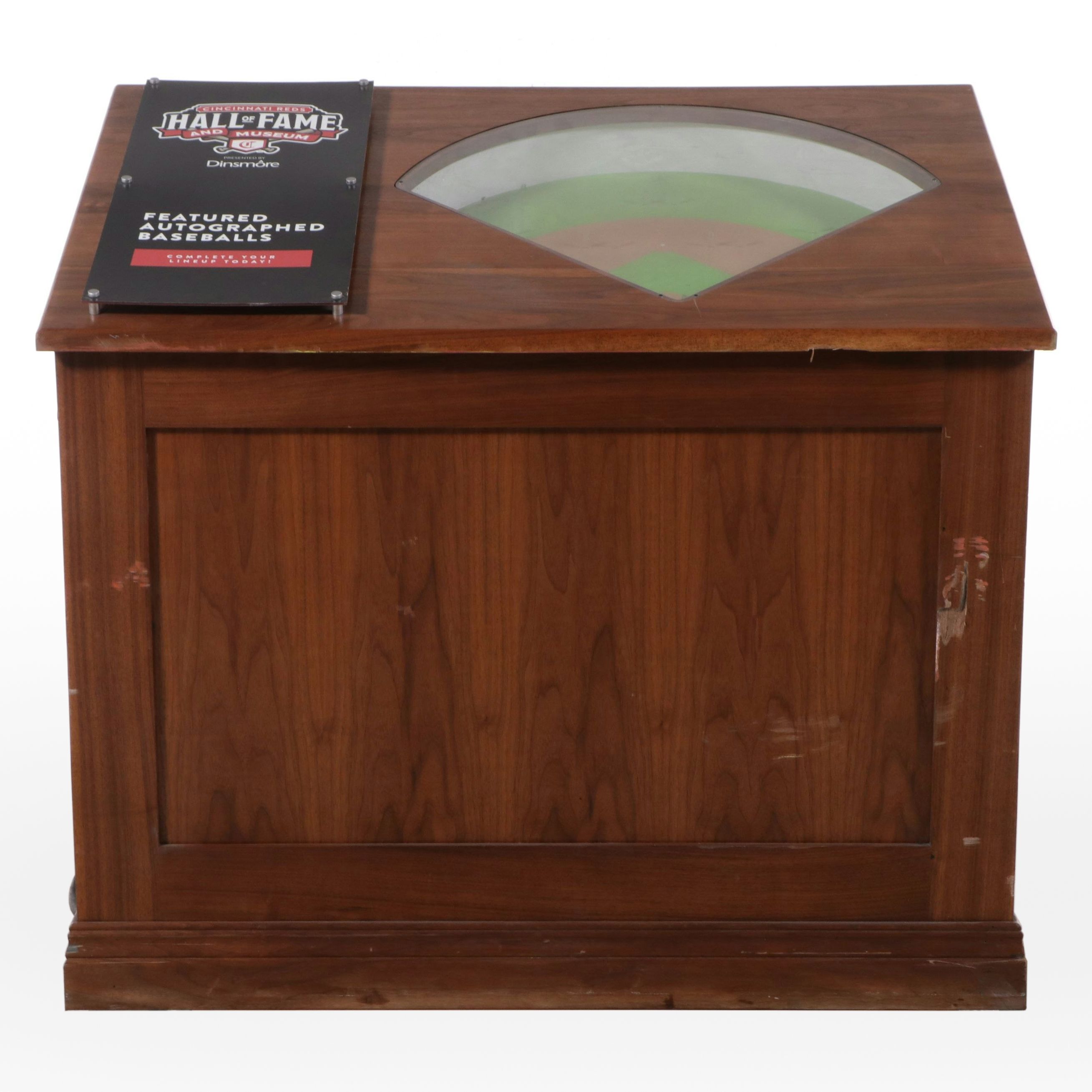 Cincinnati Reds Museum Retail Baseball Display Cabinet