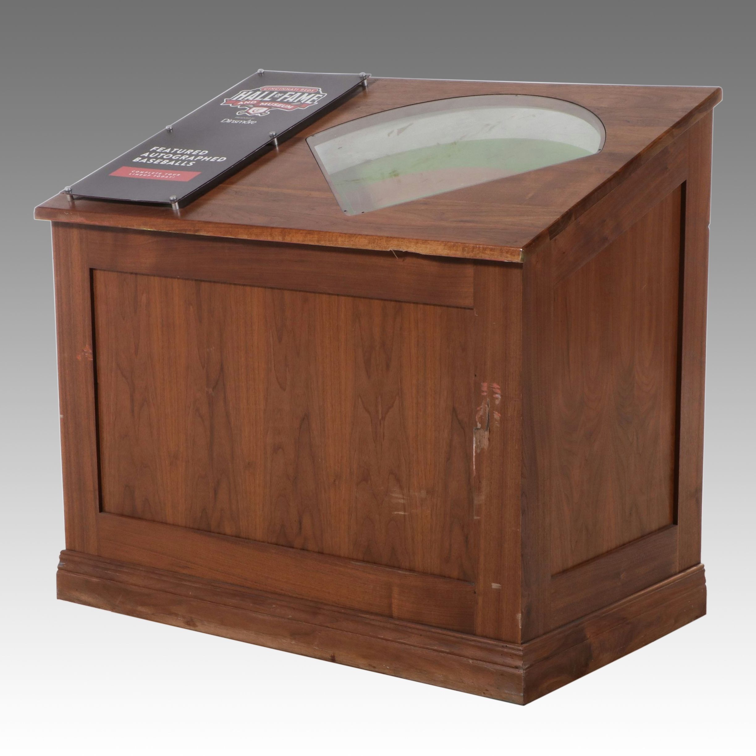 Cincinnati Reds Museum Retail Baseball Display Cabinet