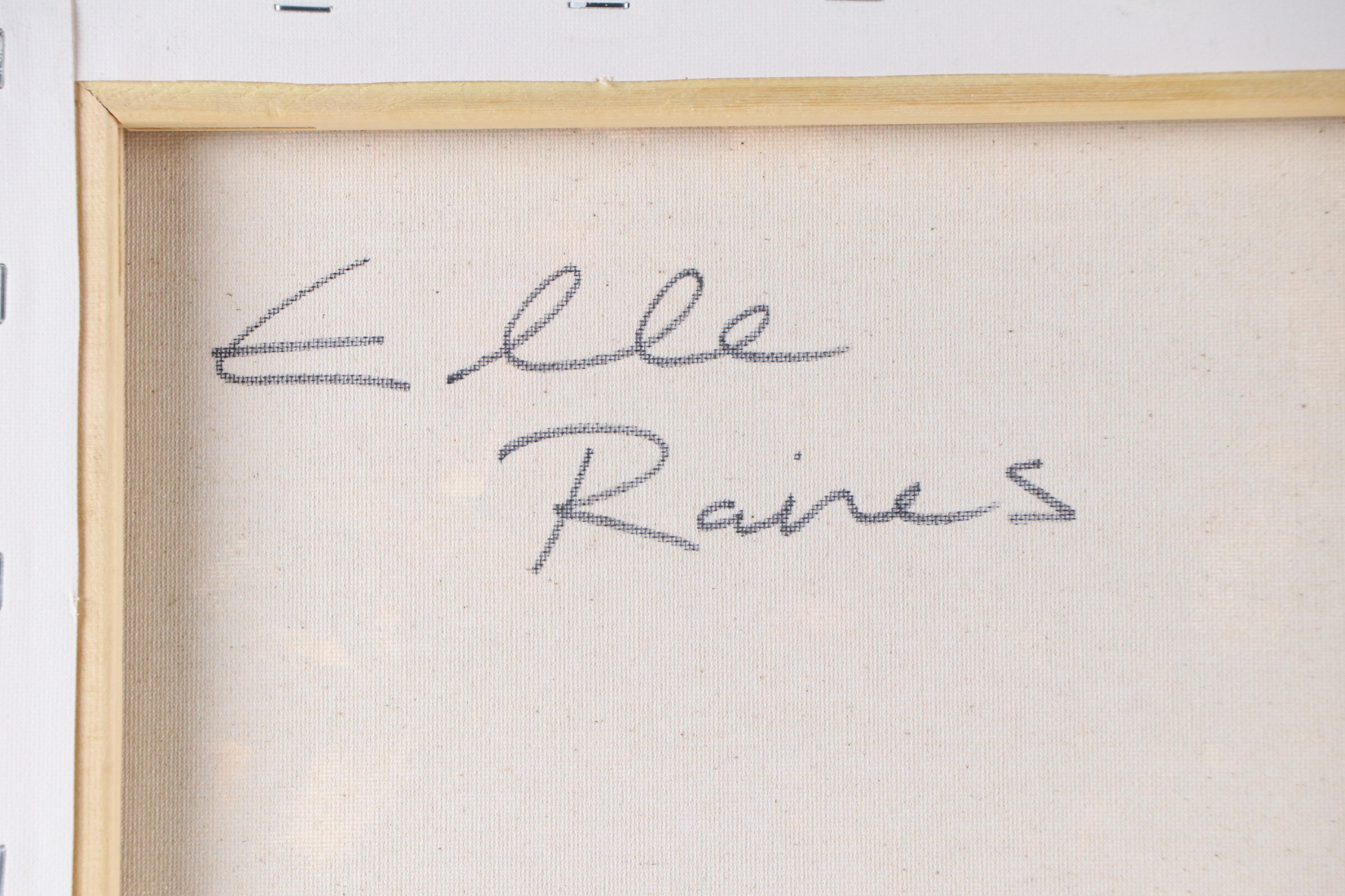 Elle Raines Abstract Acrylic Painting "Herd of Cows #3," 21st Century