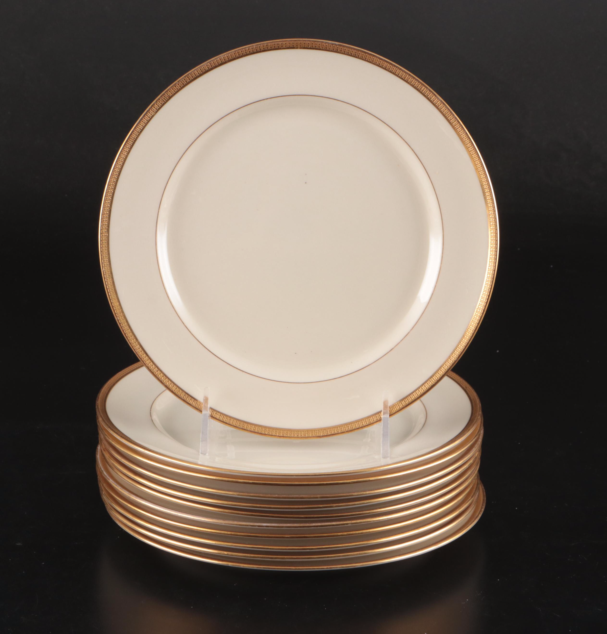 Lenox for Ovington Bros with Other Gilt Rimmed Porcelain Dinnerware