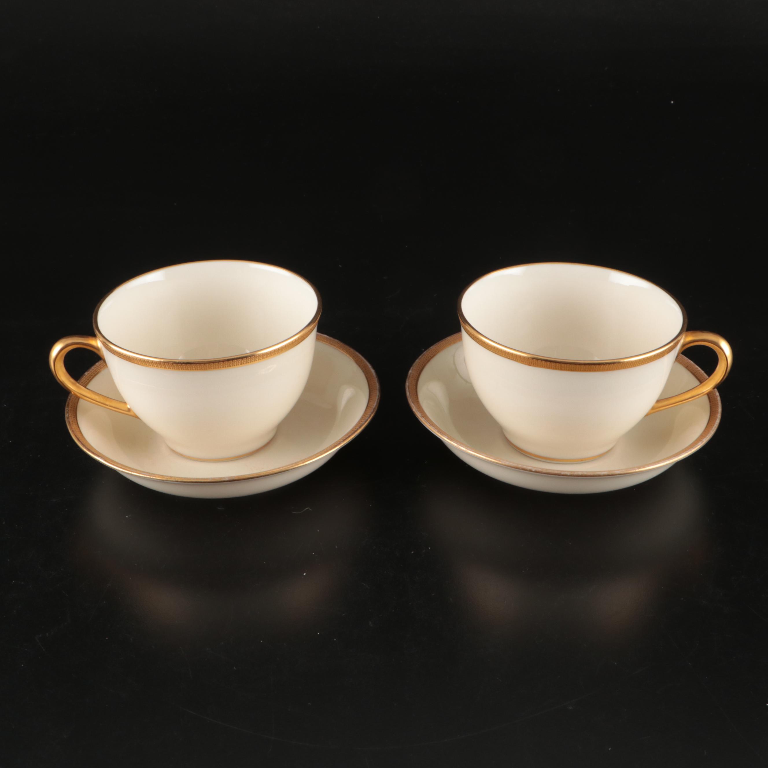 Lenox for Ovington Bros with Other Gilt Rimmed Porcelain Dinnerware
