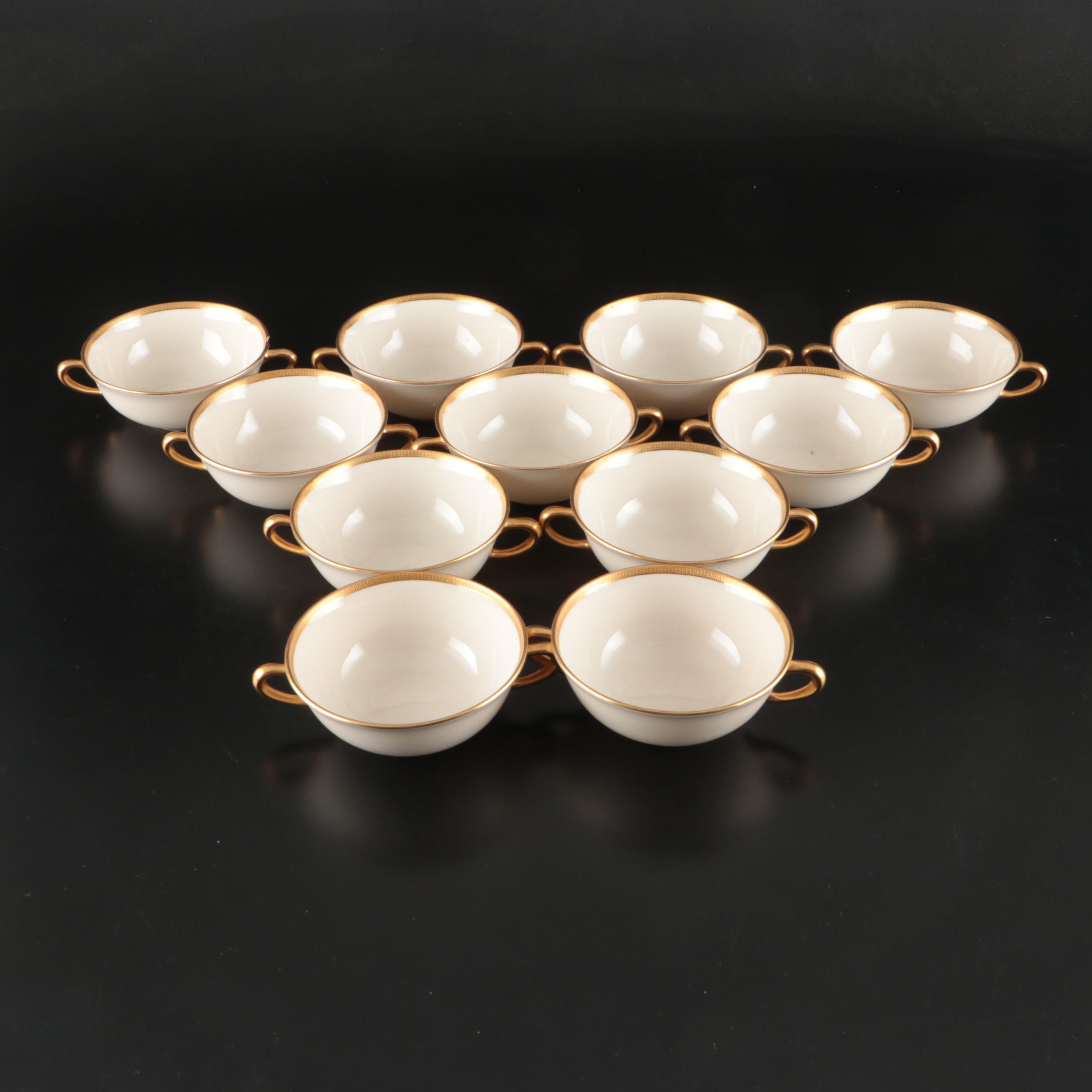 Lenox for Ovington Bros with Other Gilt Rimmed Porcelain Dinnerware