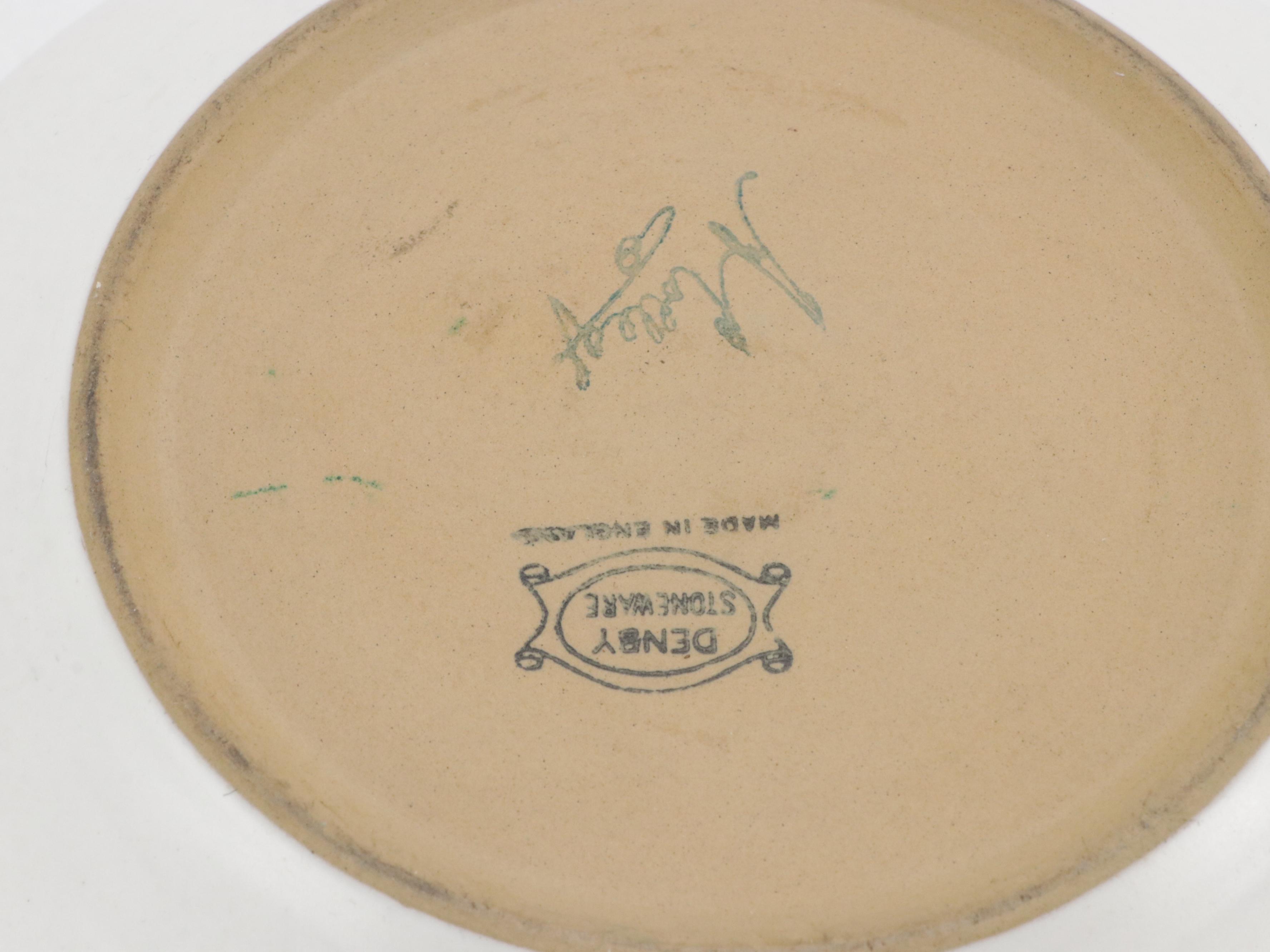 Denby Stoneware Leaf Painted Gravy Boat and Covered Casserole Dish