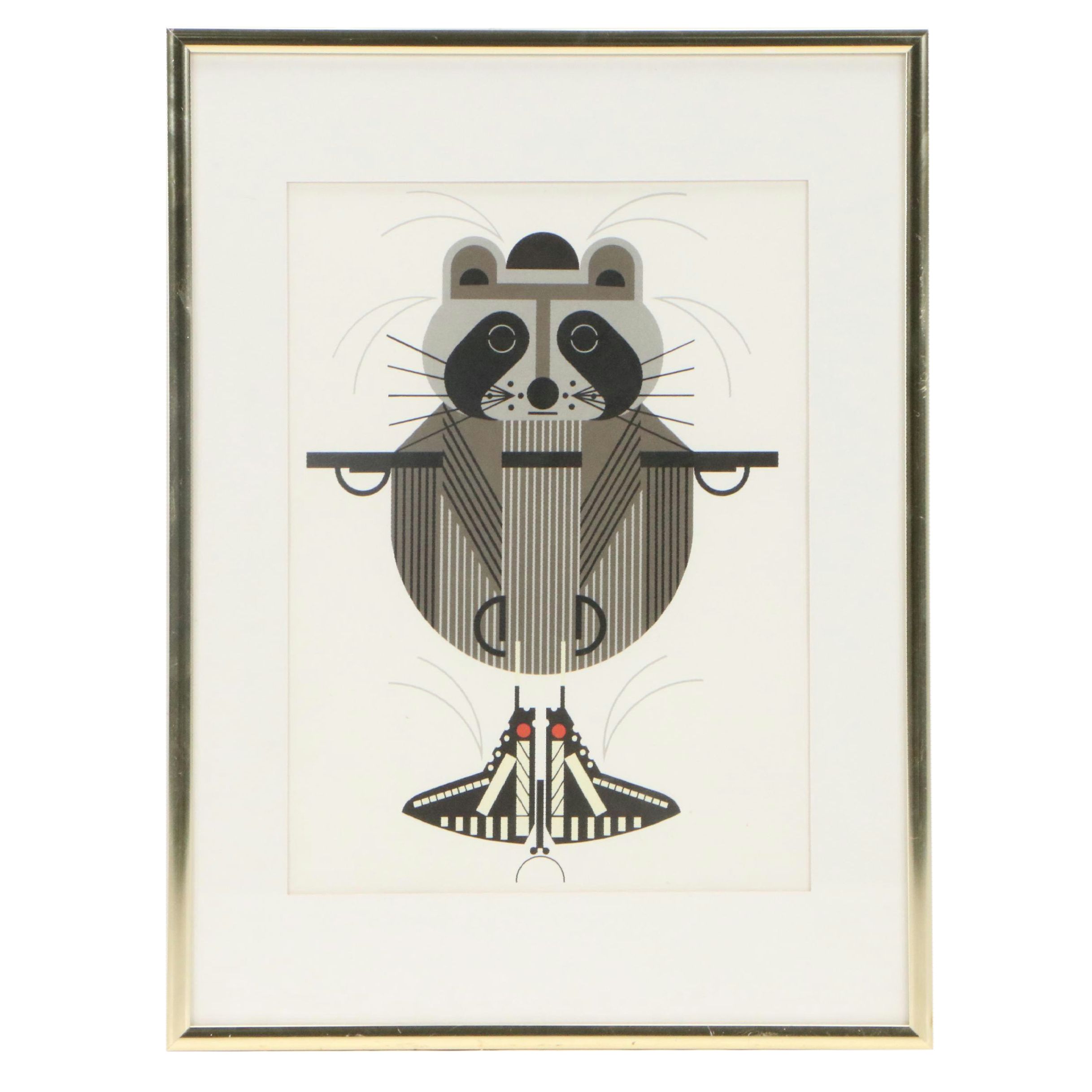 After Charley Harper Digital Print "Raccrobat," Late 20th Century