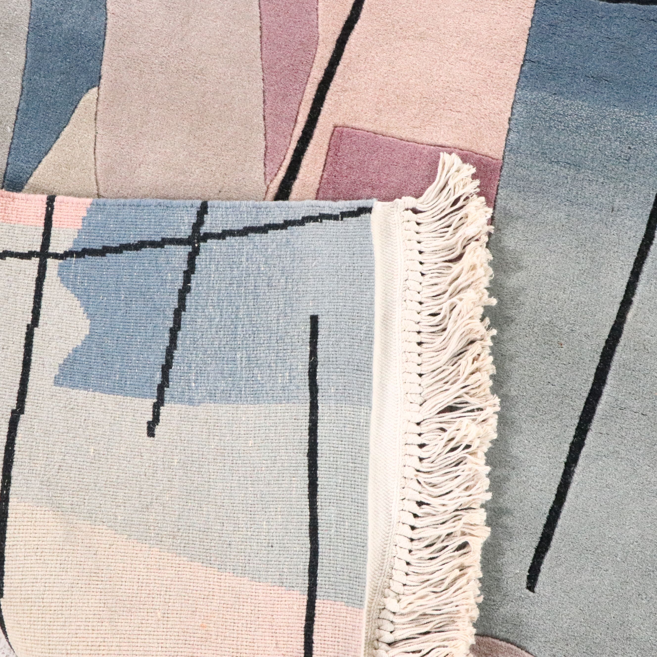 3'8 x 6'4 Hand-Knotted Nepalese Modern Area Rug