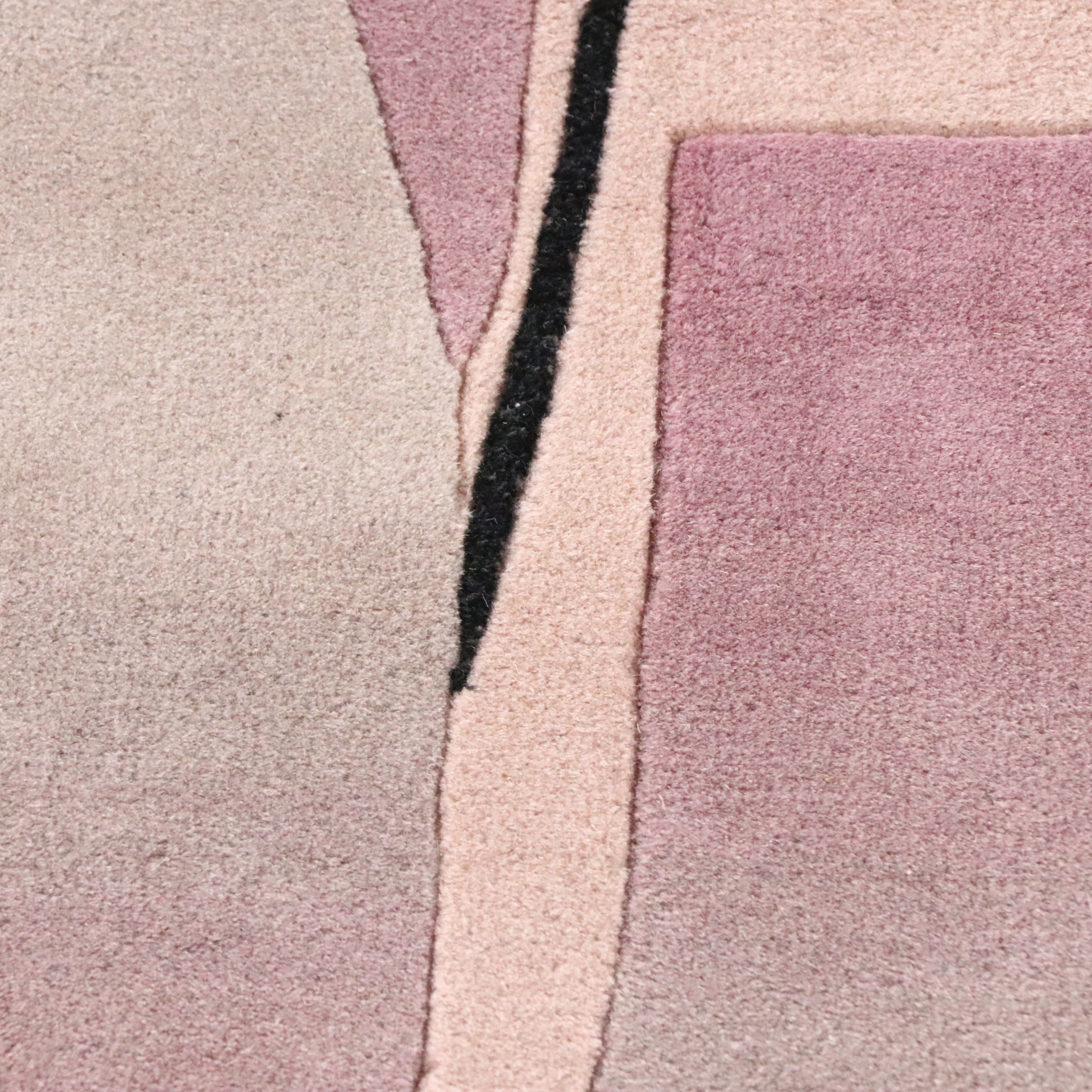 3'8 x 6'4 Hand-Knotted Nepalese Modern Area Rug