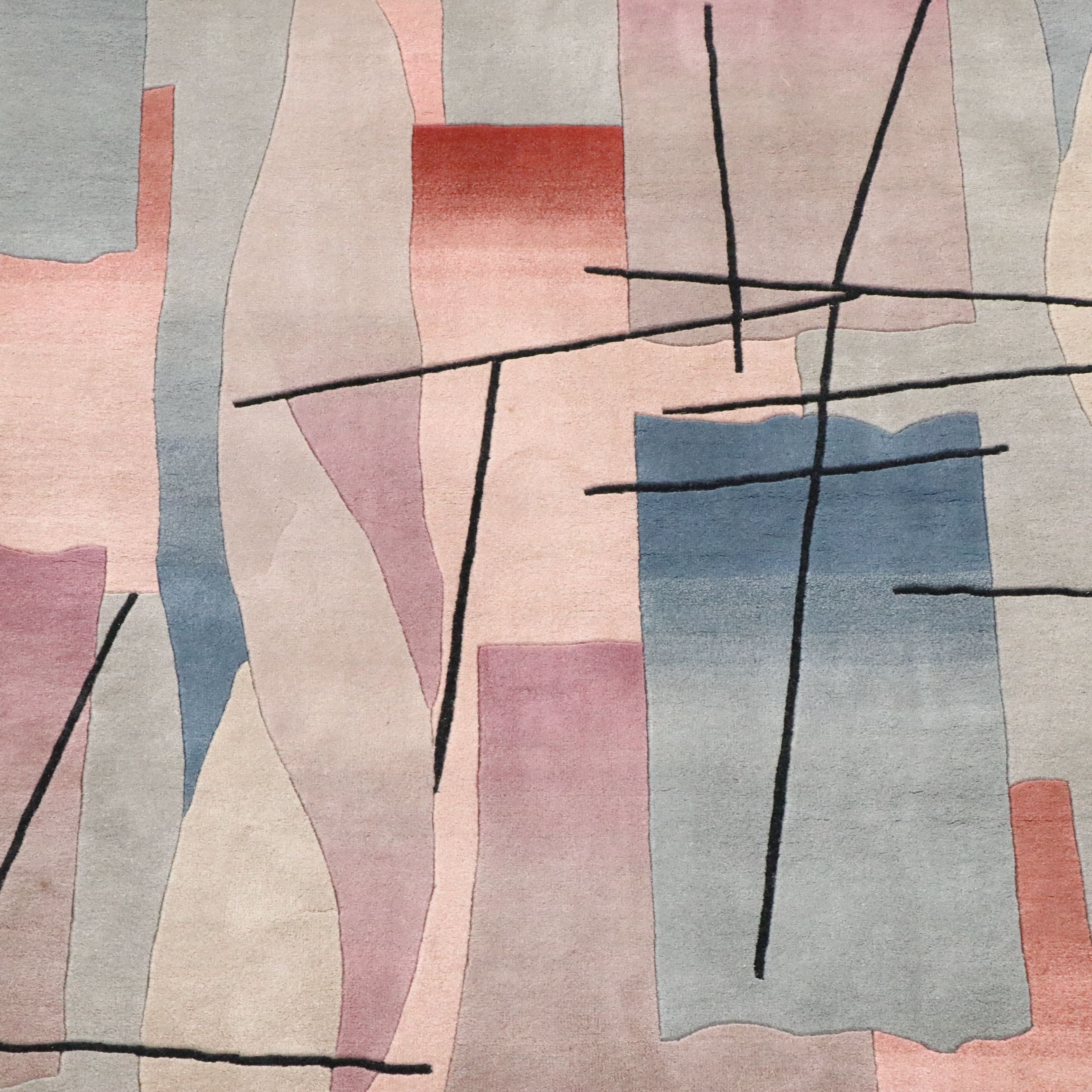 3'8 x 6'4 Hand-Knotted Nepalese Modern Area Rug