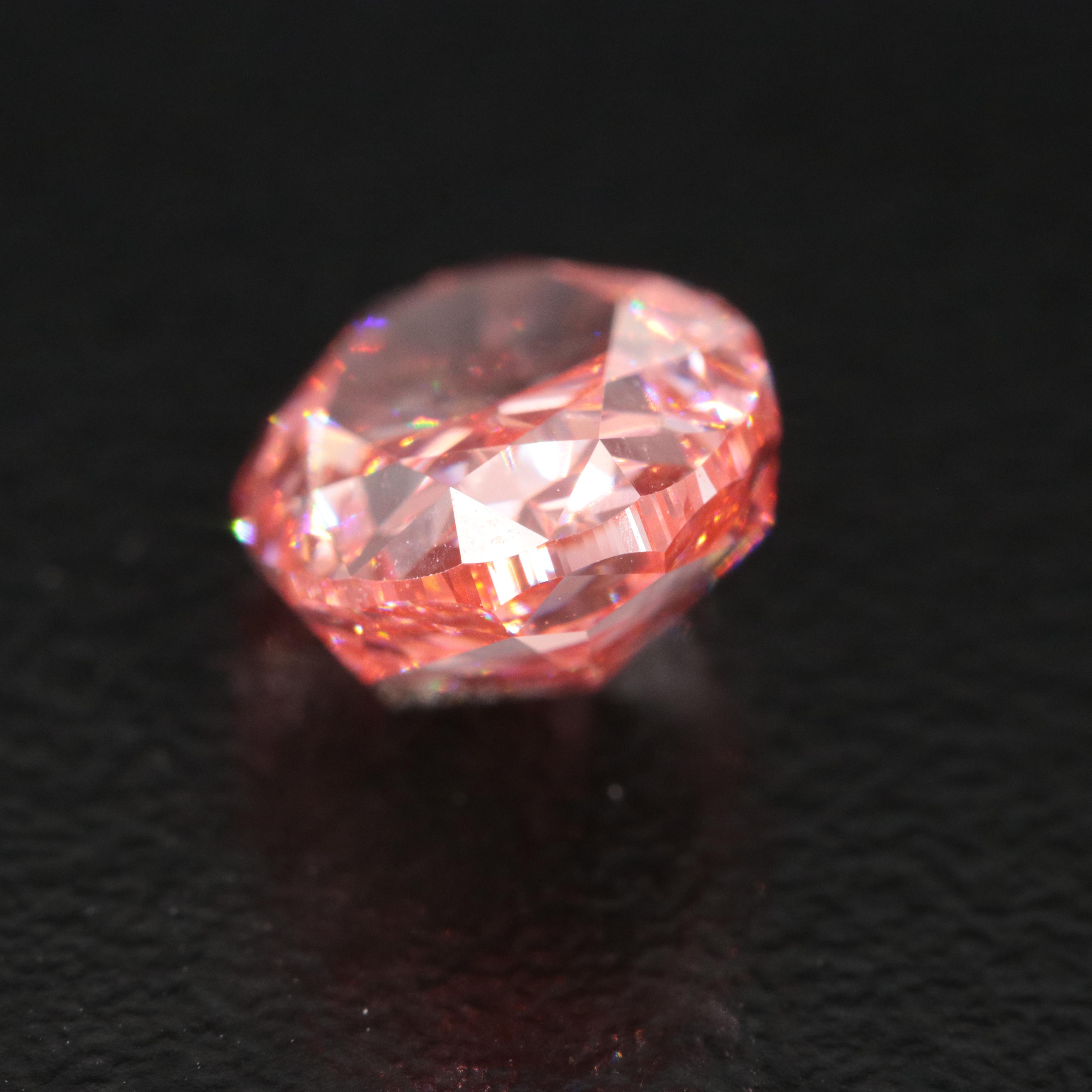 Loose 3.08 CT Lab Grown Fancy Pink Diamond with IGI Report