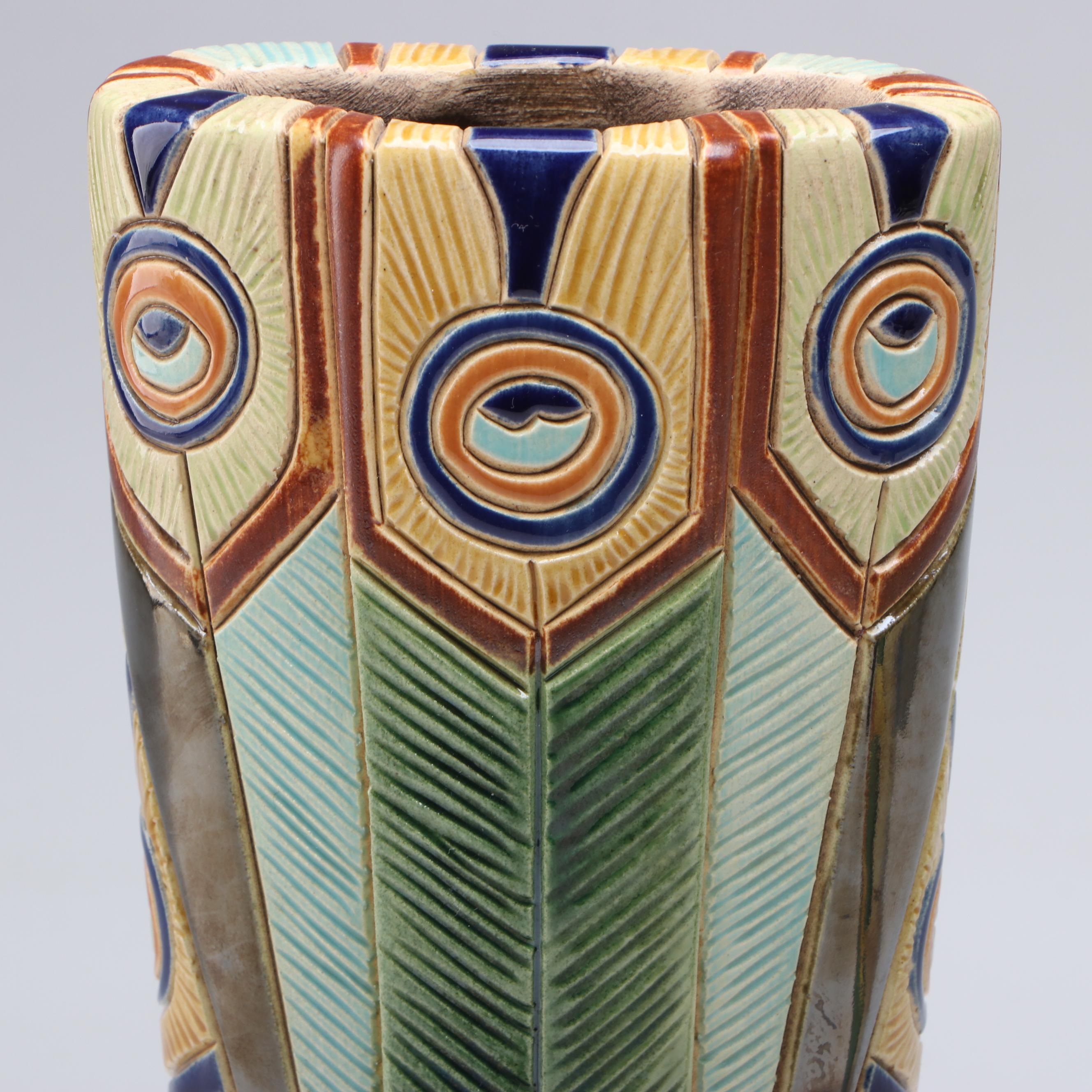 Peacock Figural and Chinese Hand-Painted Ceramic Vases