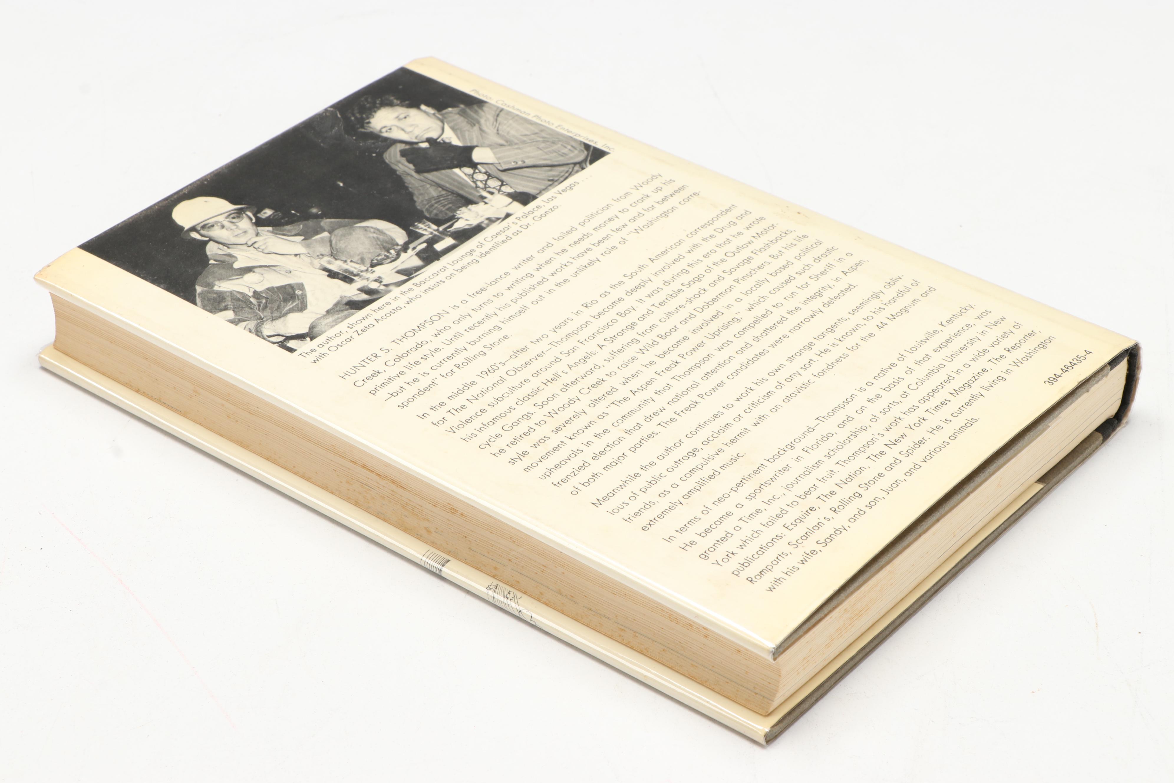 First Edition "Fear and Loathing in Las Vegas" by Hunter S. Thompson, 1971