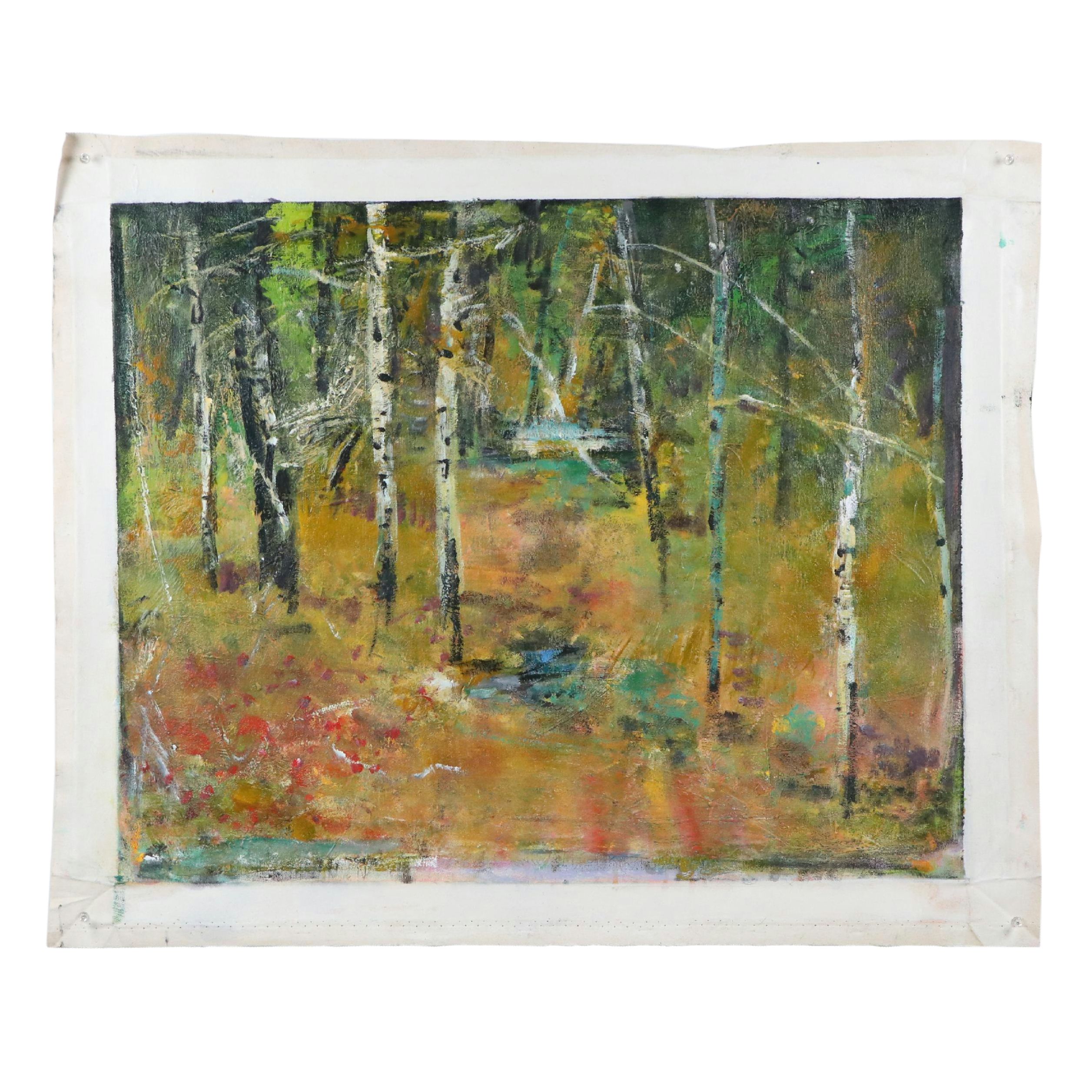 Mark Whitmarsh Abstract Acrylic Painting "Aspen Row," 2025