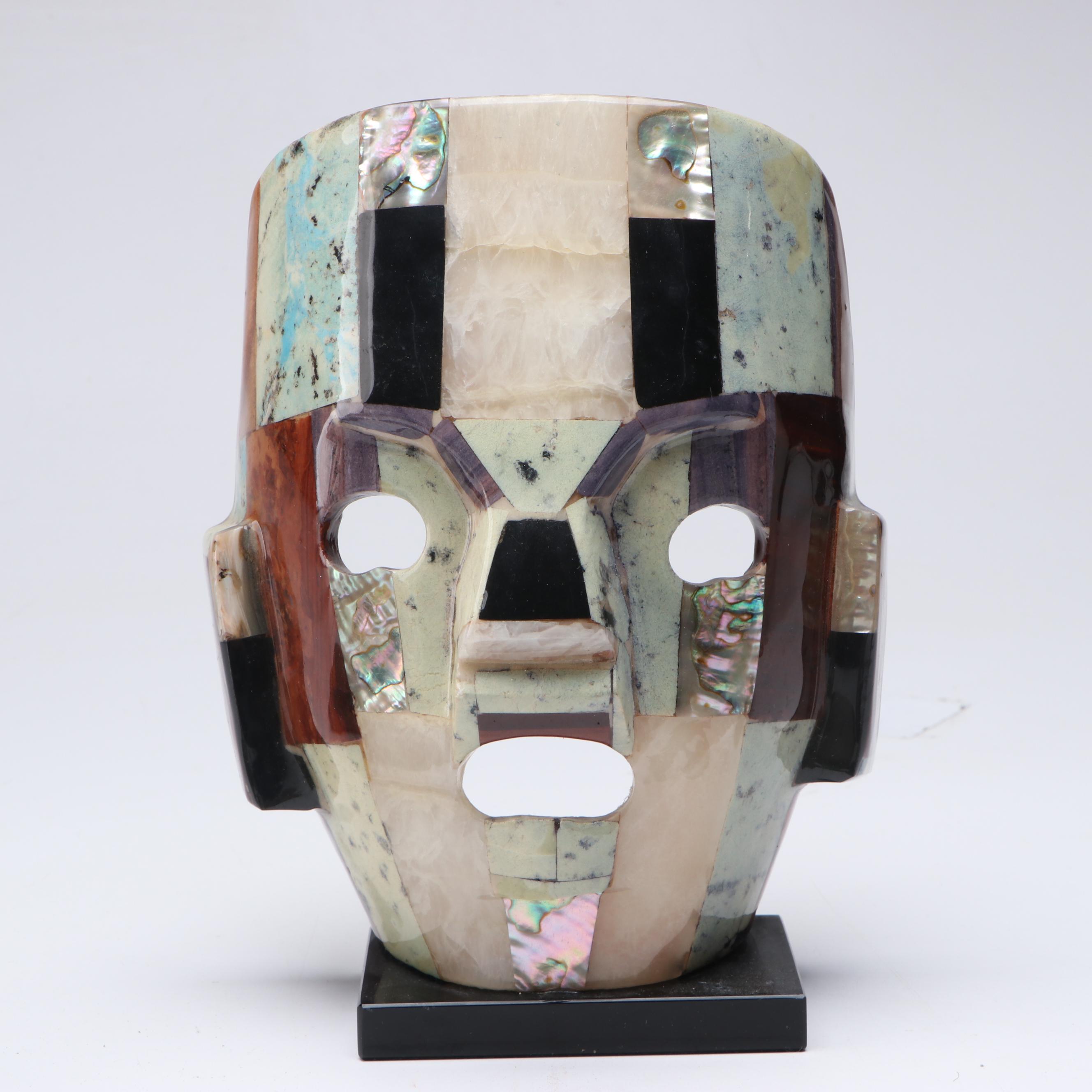 Abalone, Jasper and Calcite Mayan Mask, Quartz Specimens and More