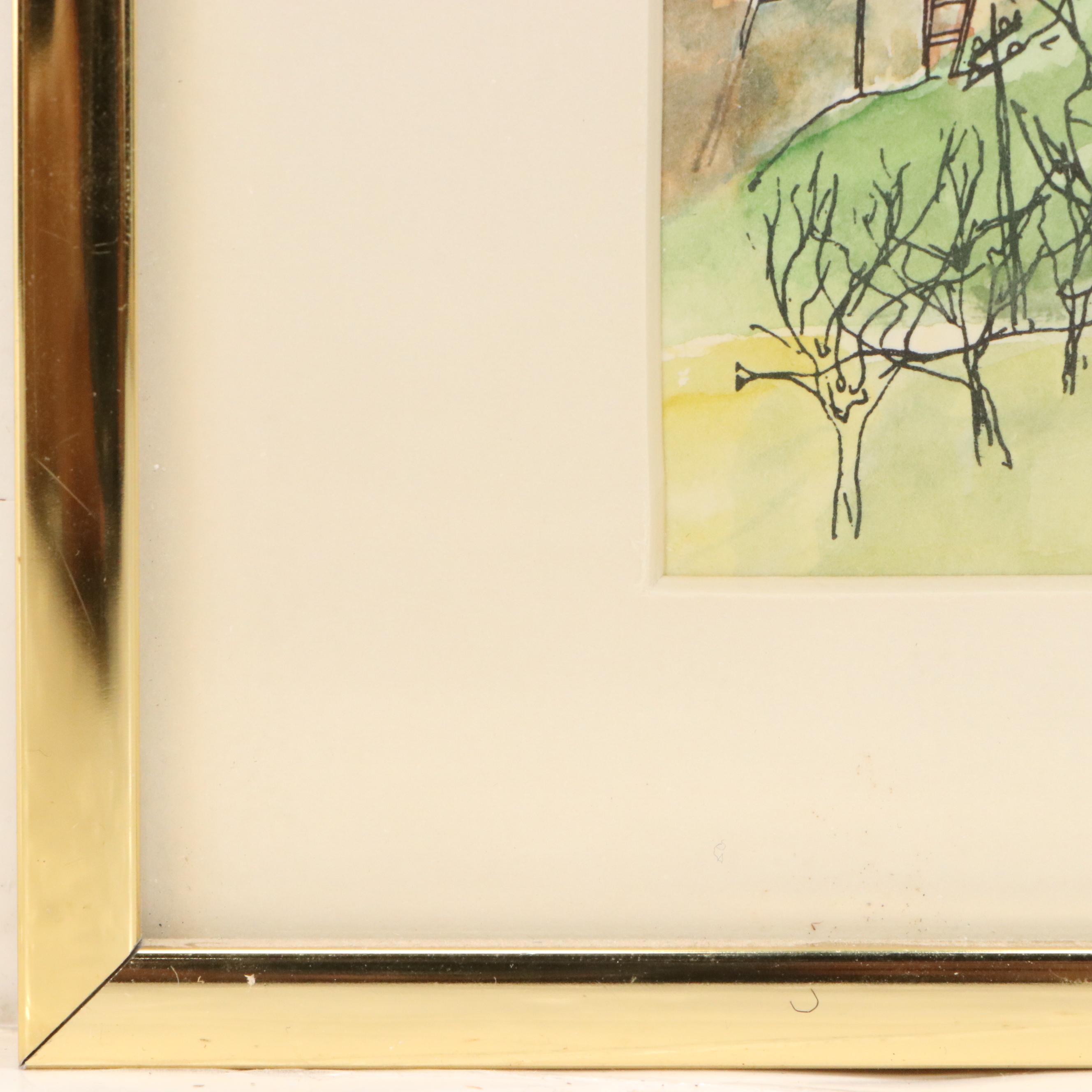 R. P. Schneller Watercolor Paintings of Cincinnati Locations, Late 20th Century