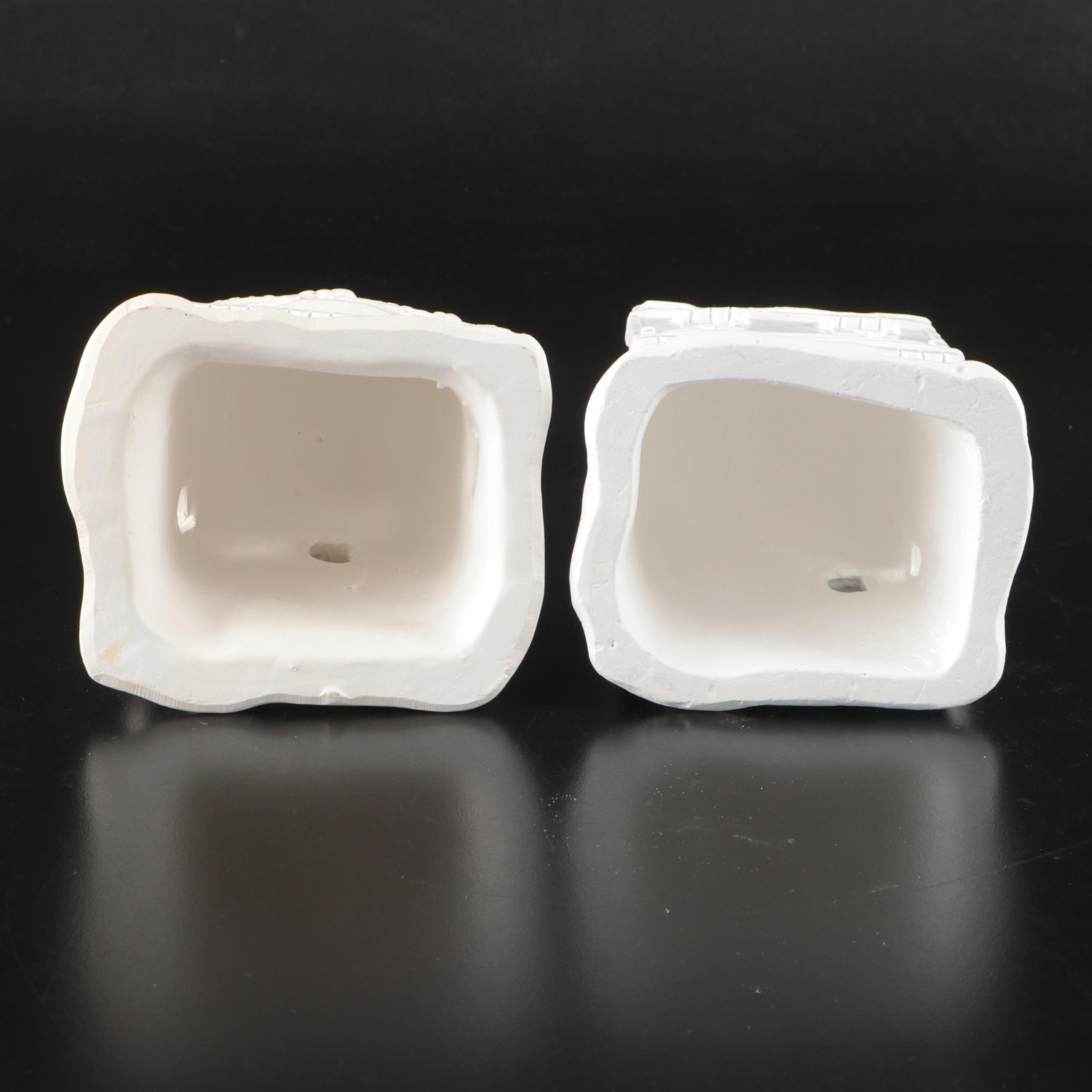 Paintable Plaster Christmas Village Houses