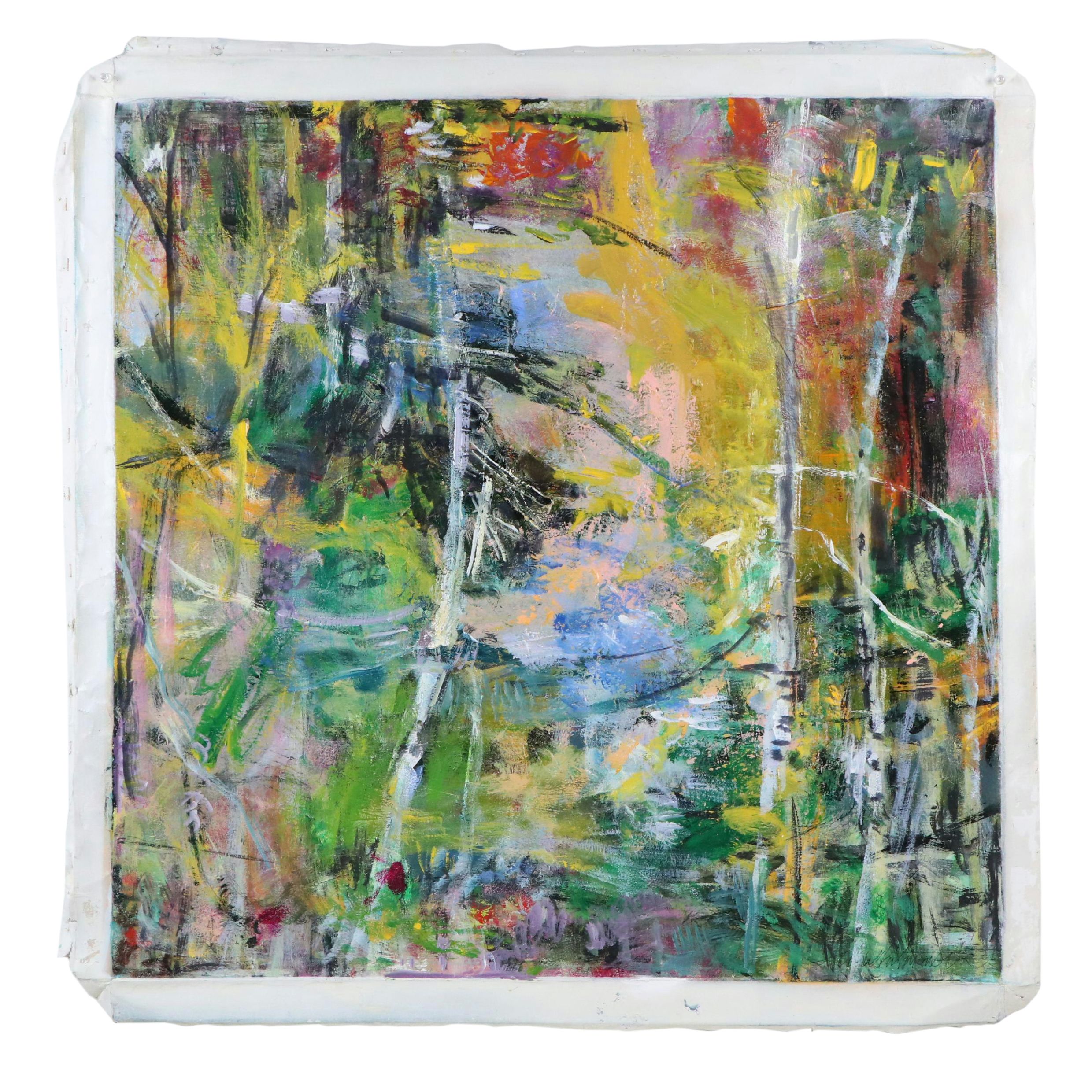 Mark Whitmarsh Abstract Acrylic Painting "Spring Aspen," 2025