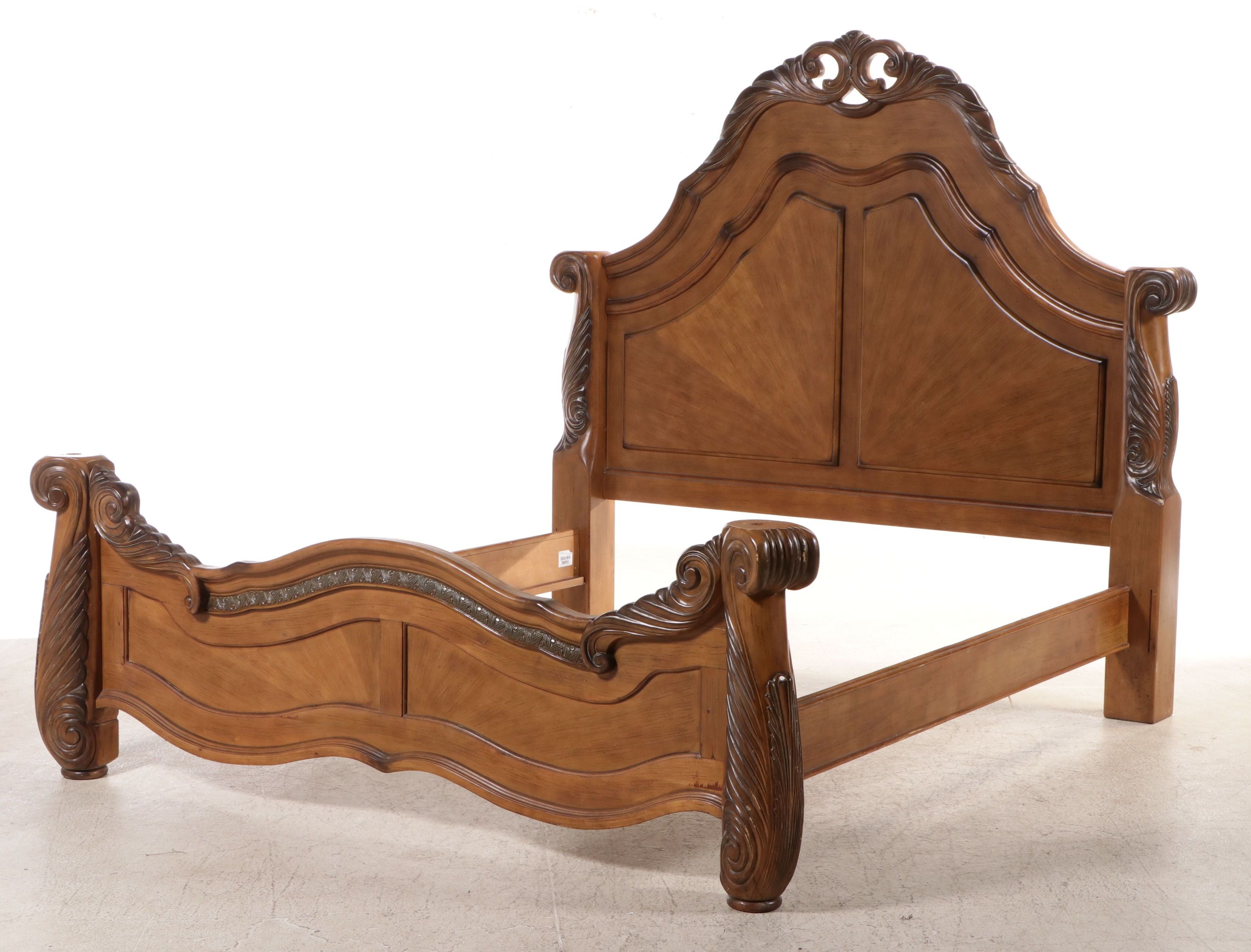 Michael Amini "Eden" King Size Bed Frame in Amaretto Finish