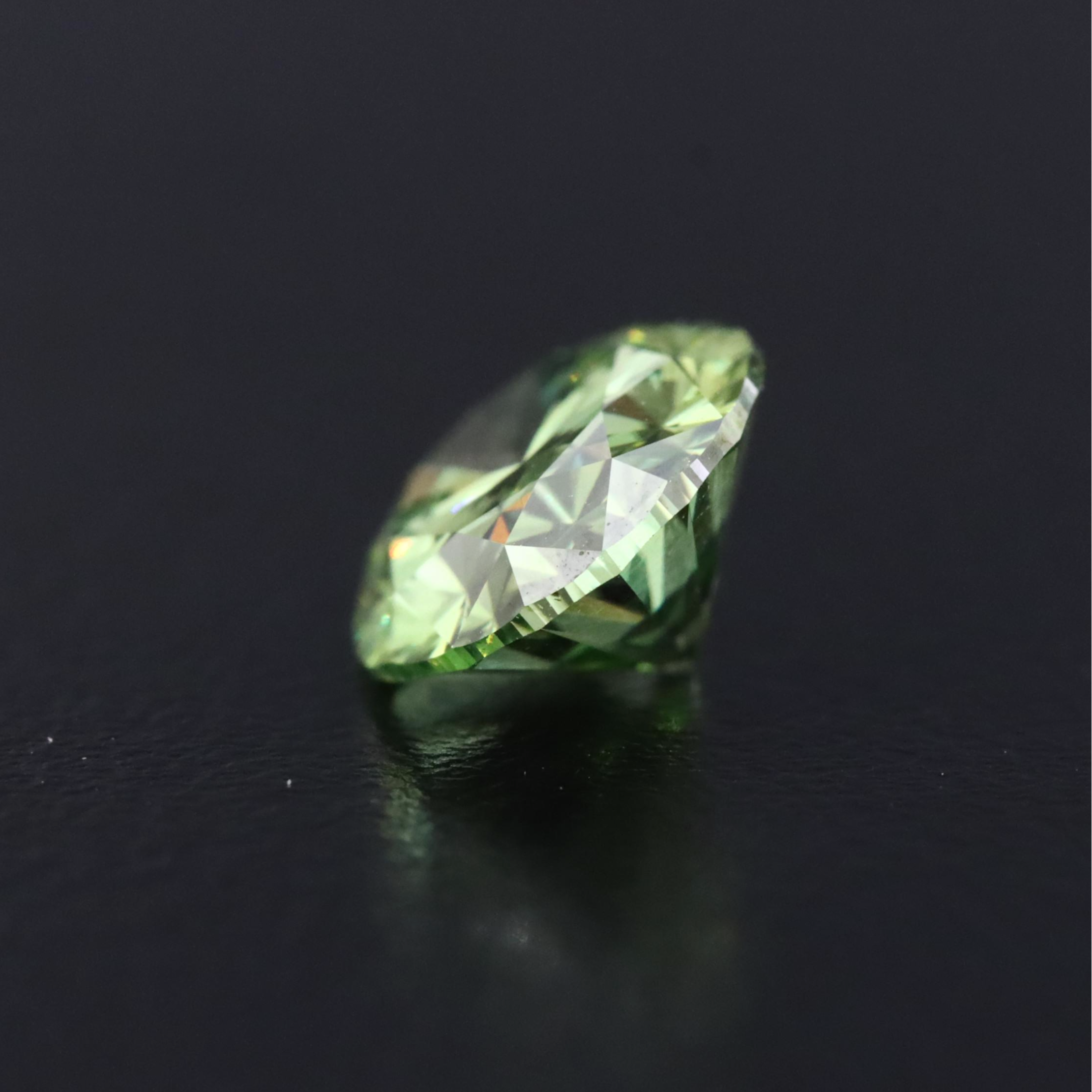Loose 2.49 CT Lab Grown Fancy Green Diamond with IGI Report