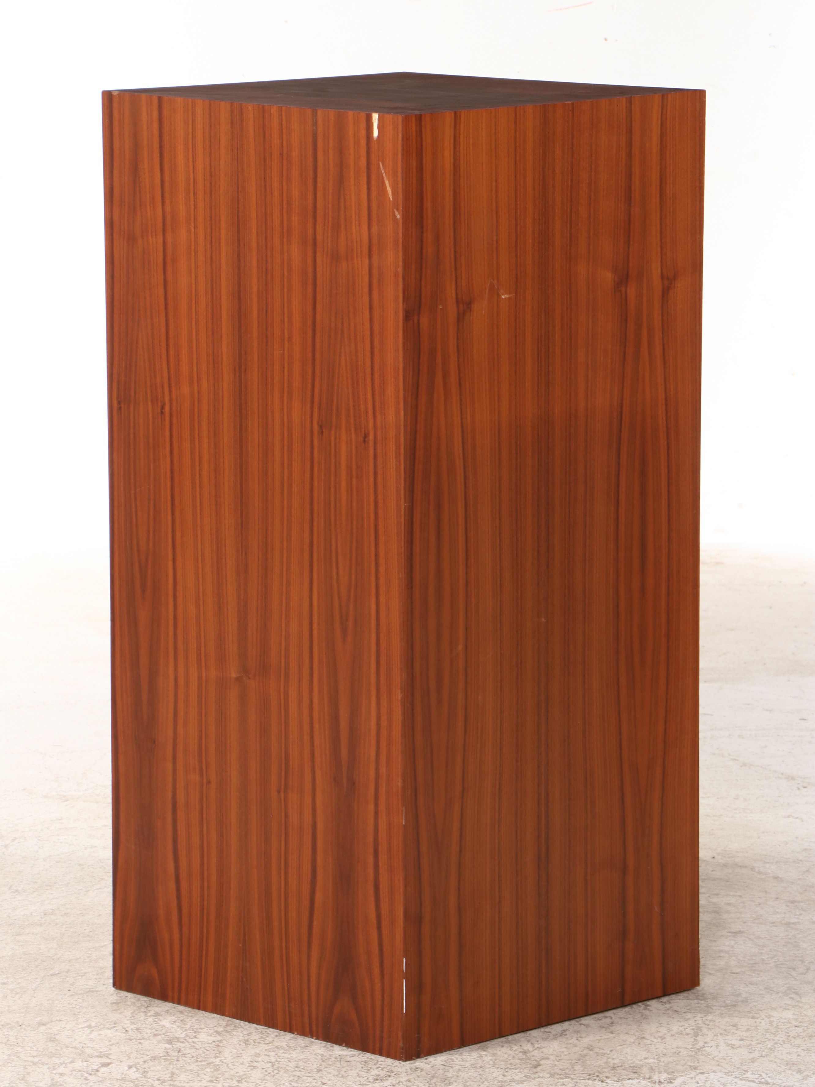 Two Mid Century Modern Teak Pedestals