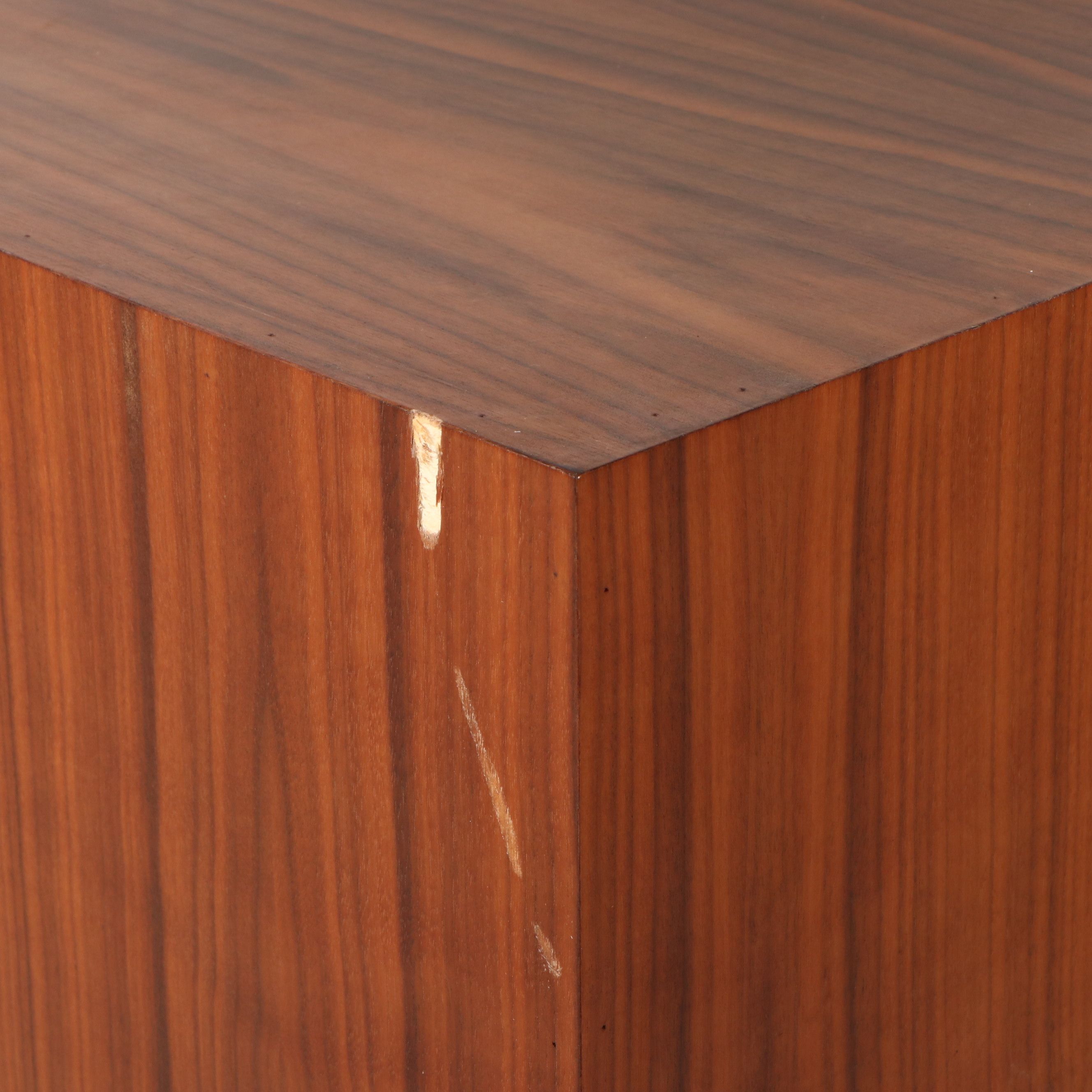 Two Mid Century Modern Teak Pedestals