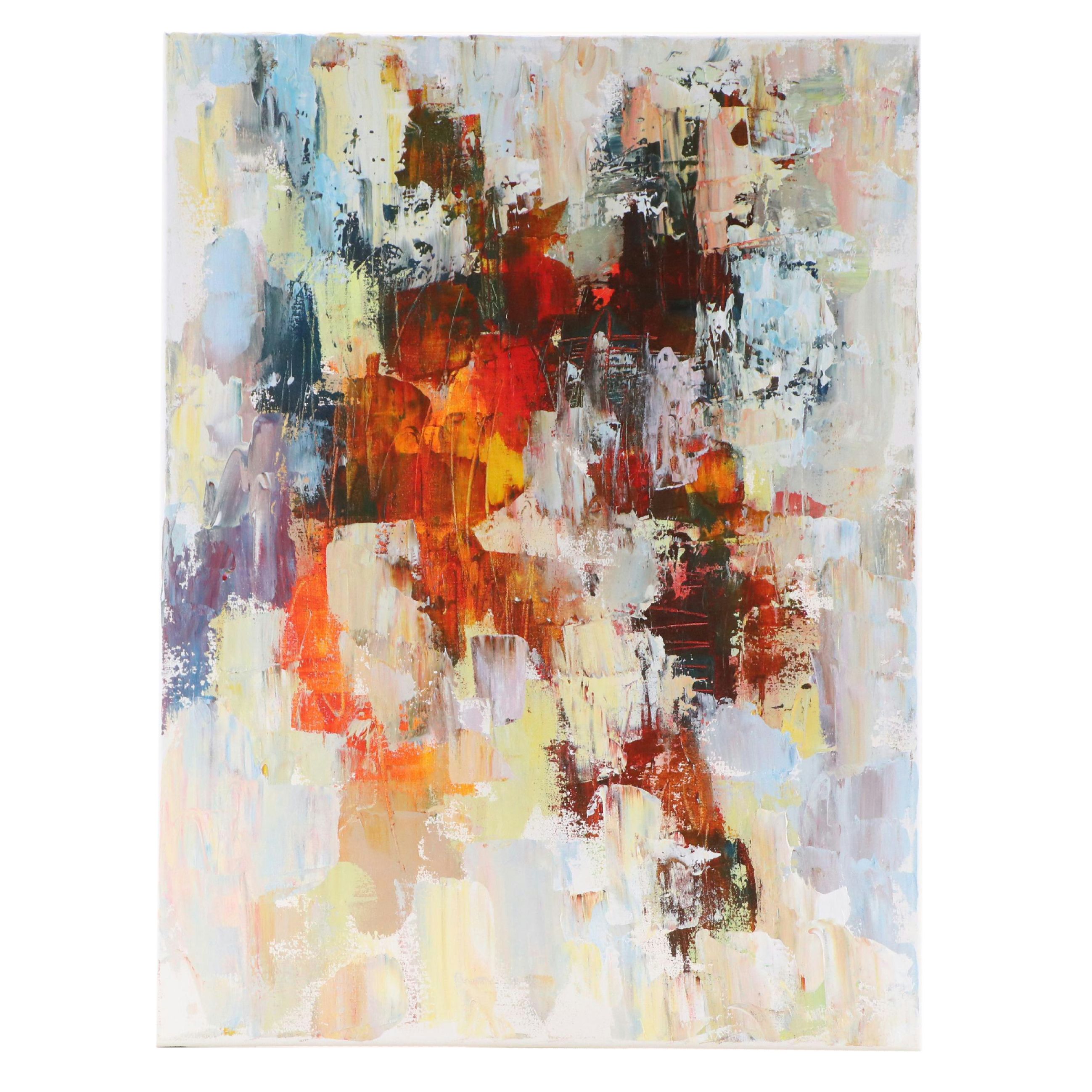 Leif Janek Abstract Acrylic Painting, 21st Century