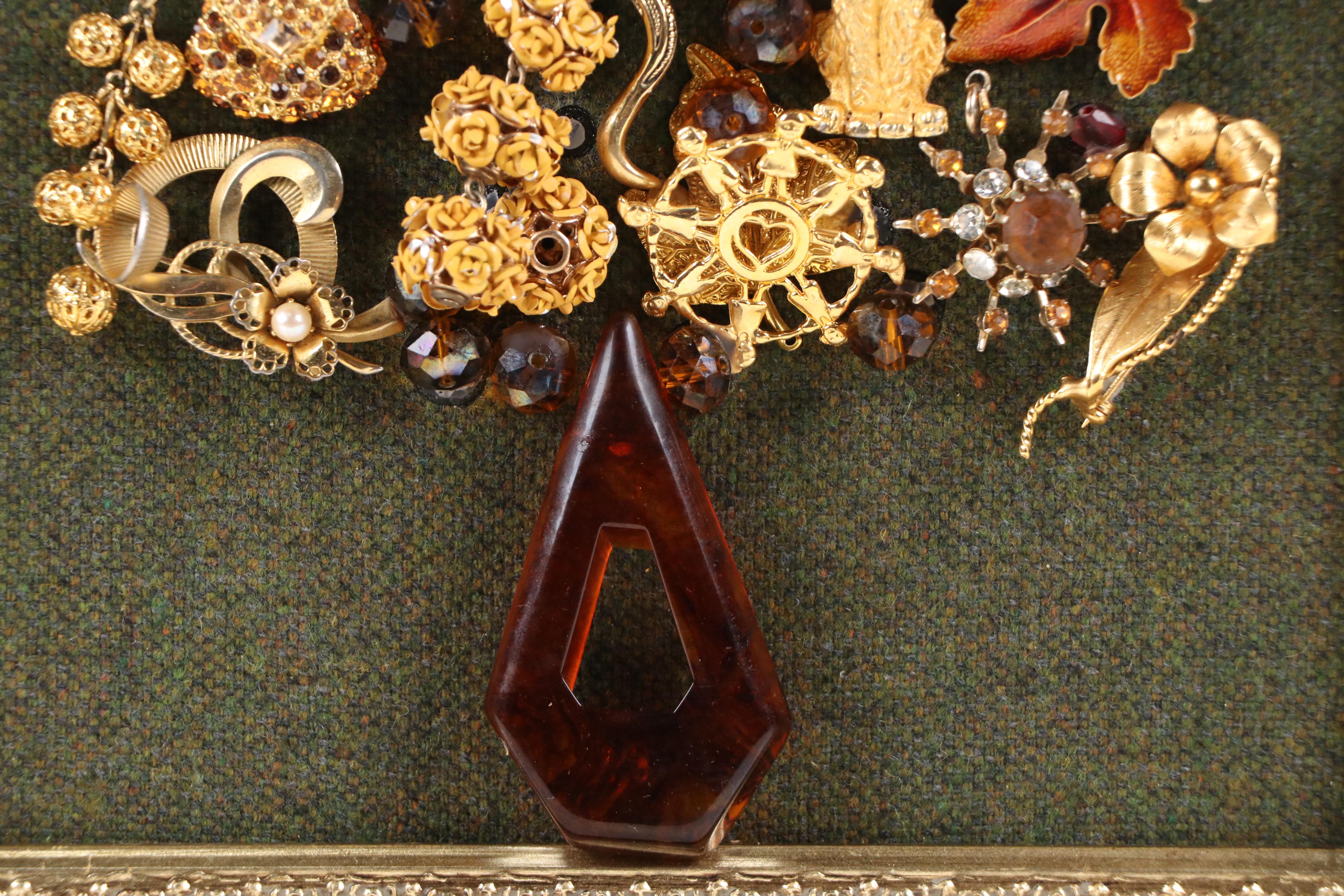 Karen Pagán Repurposed Jewelry Art Collage Bouquet in Vase, 2025