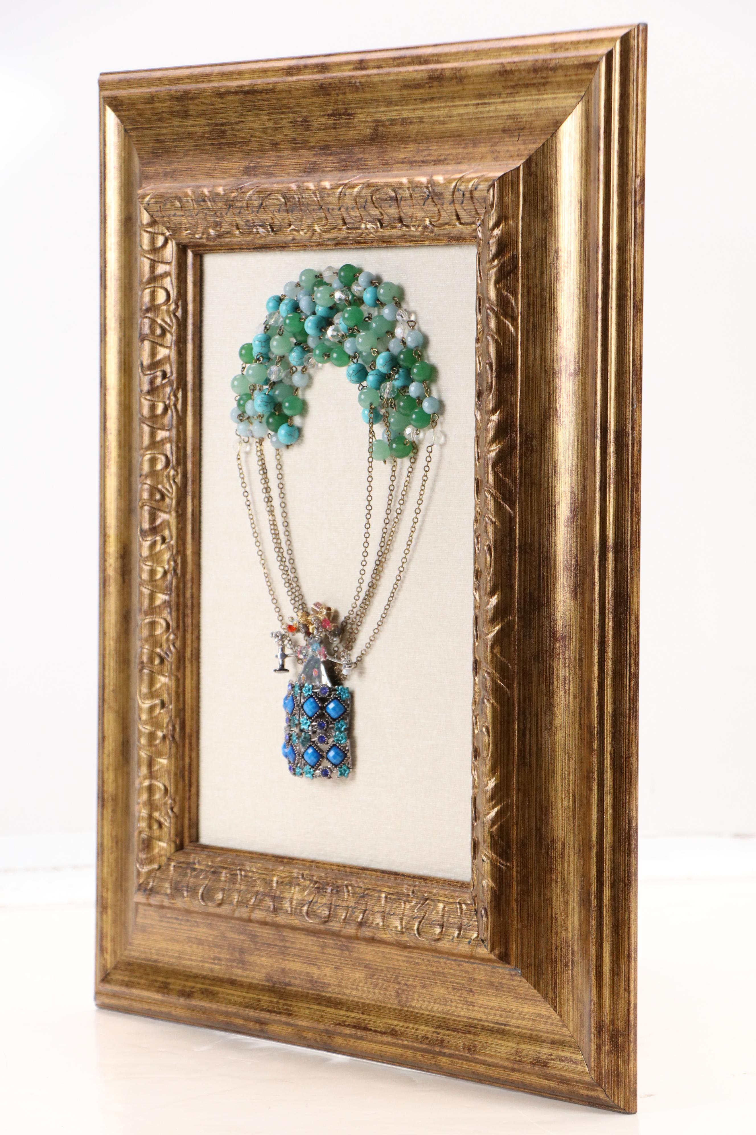 Karen Pagán Repurposed Jewelry Art Collage Hot Air Balloon, 2025