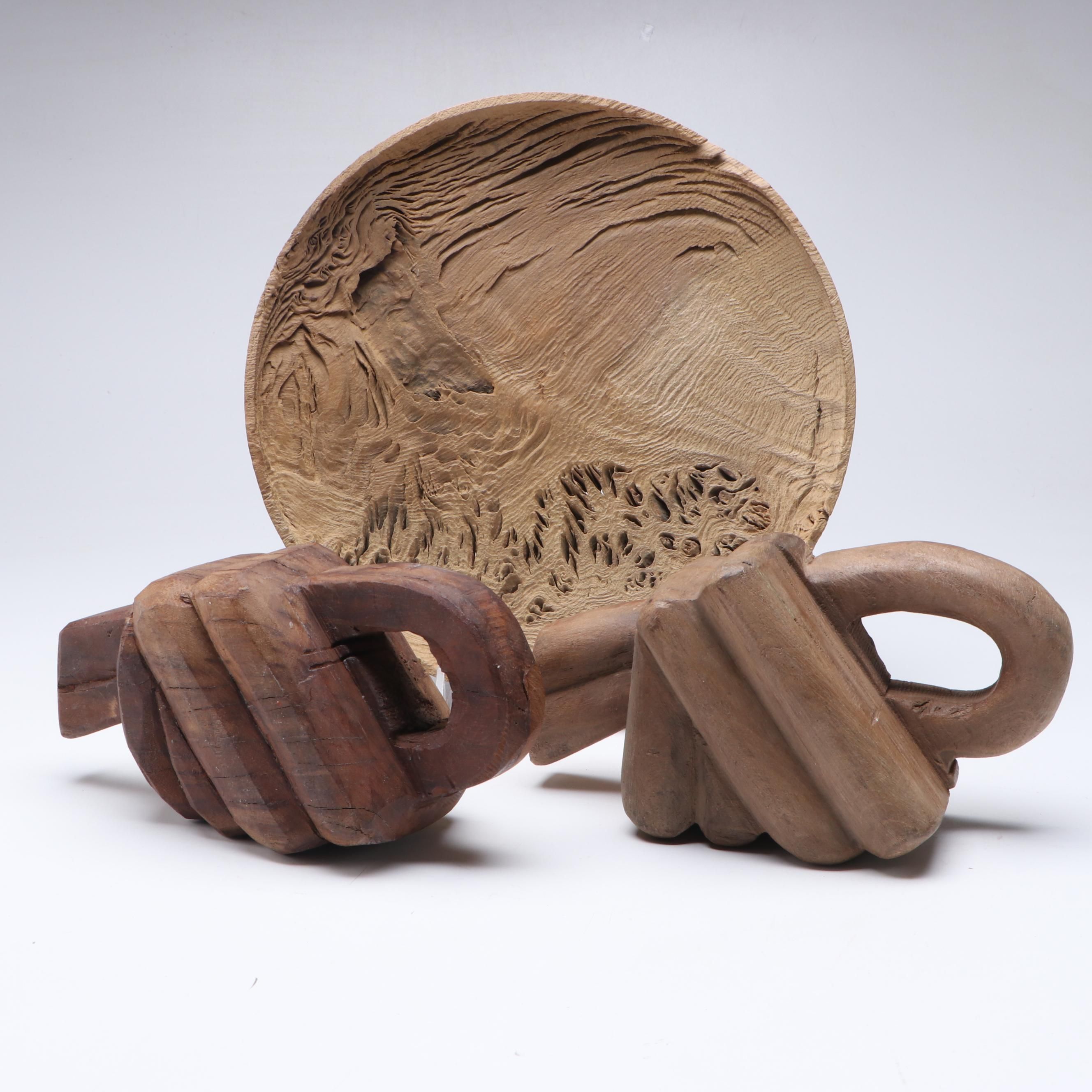 Nautical Knot Wooden Carvings and Artisan Tray