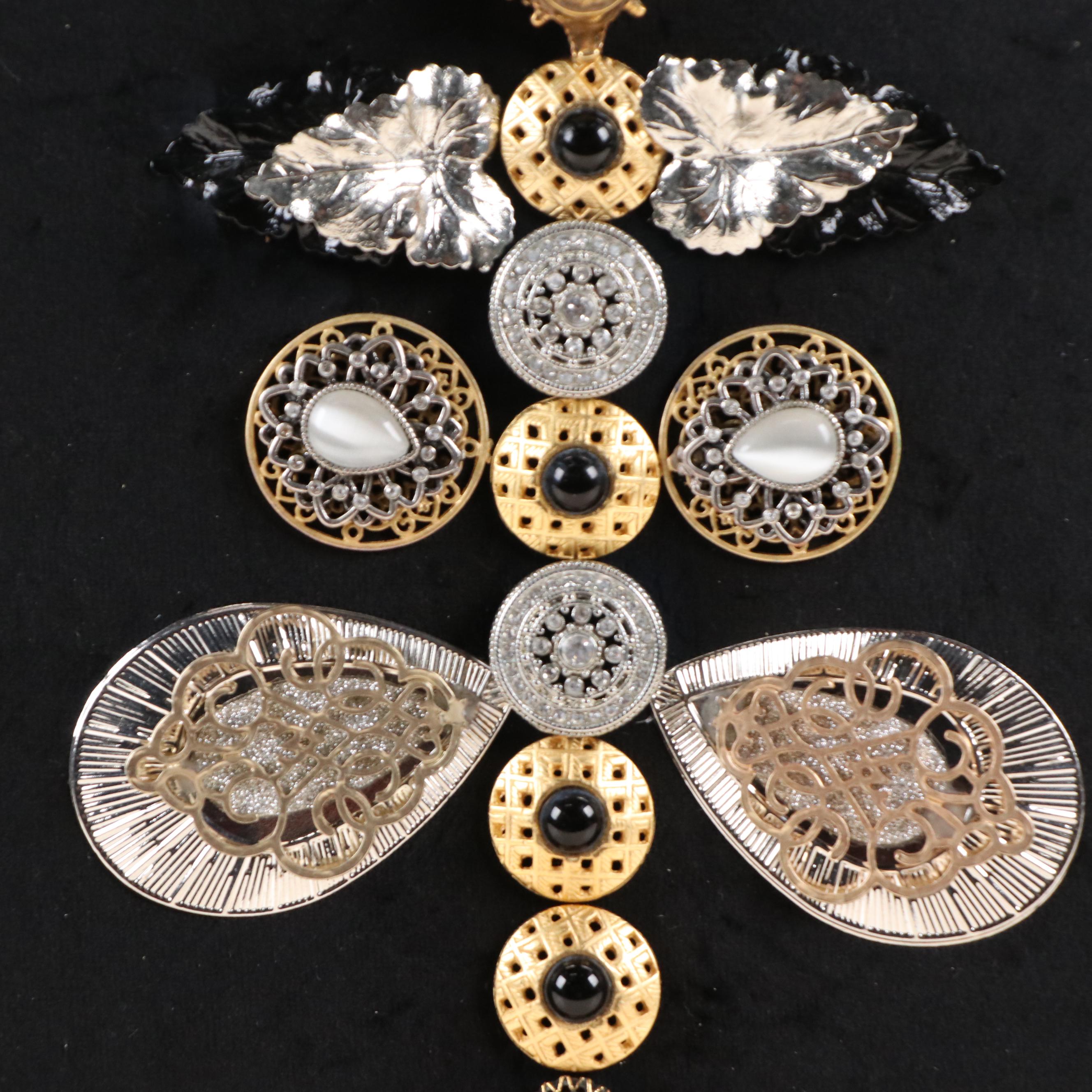 Karen Pagán Repurposed Jewelry Art Collage Figure, 2025