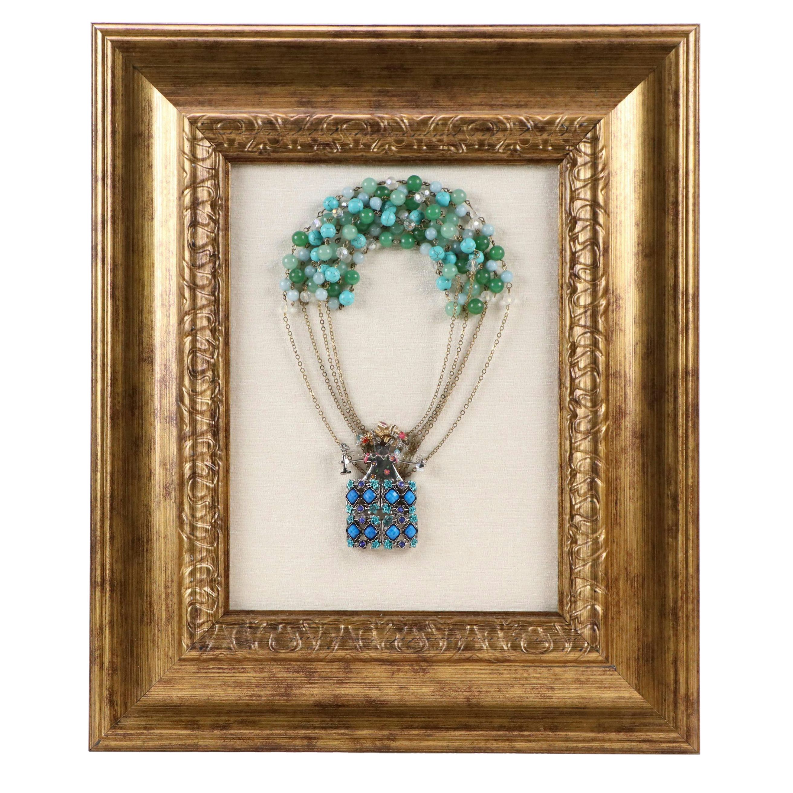 Karen Pagán Repurposed Jewelry Art Collage Hot Air Balloon, 2025