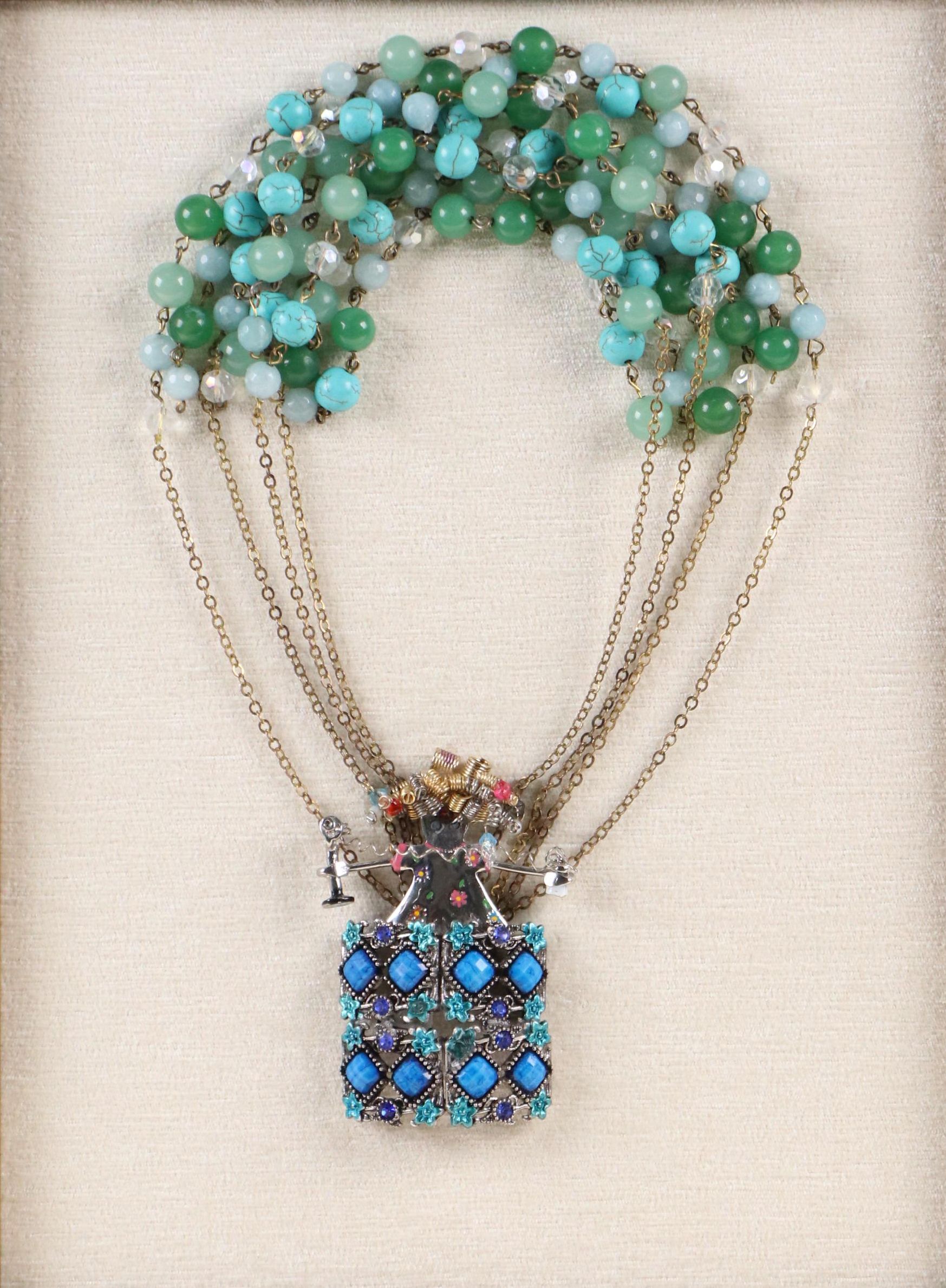 Karen Pagán Repurposed Jewelry Art Collage Hot Air Balloon, 2025