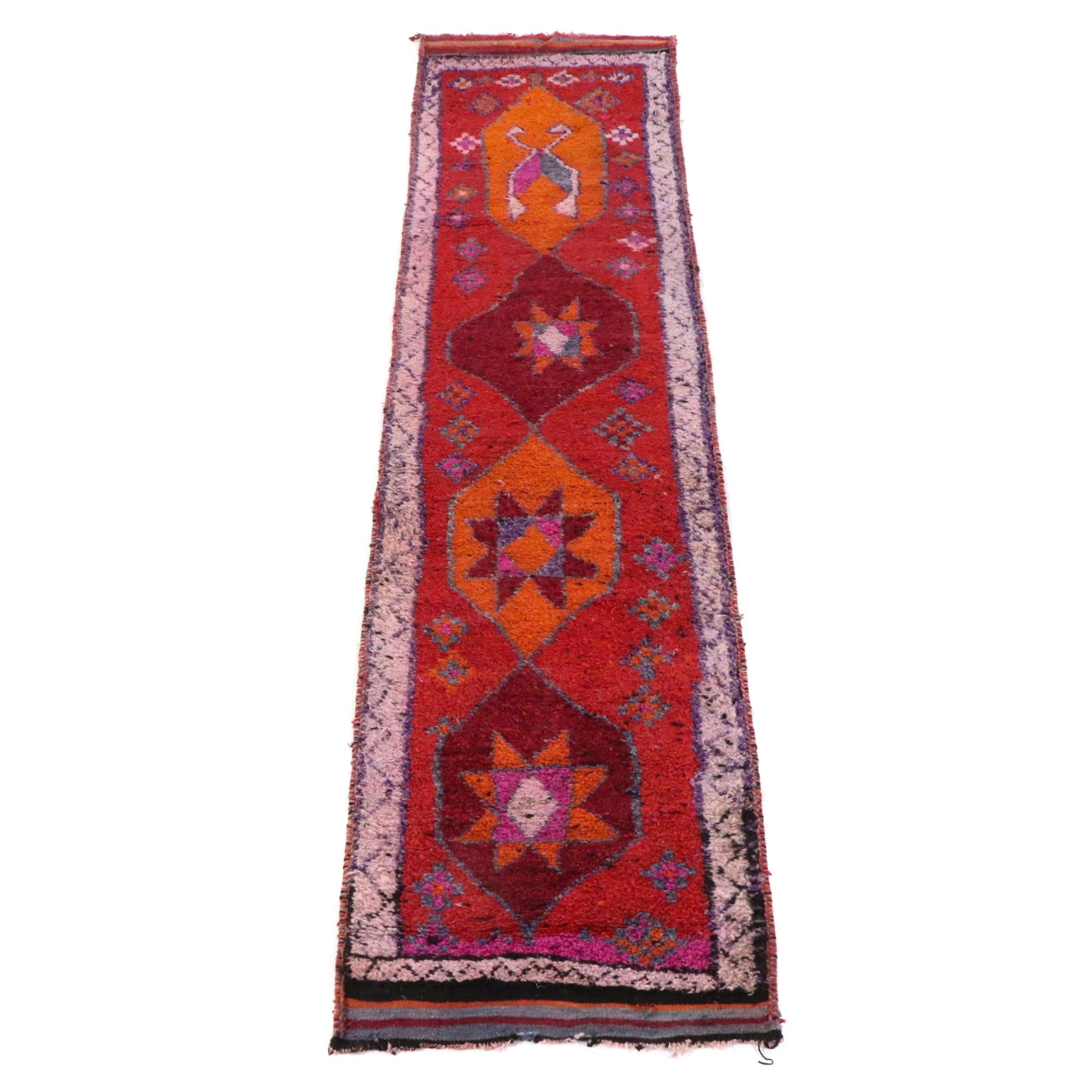 3'5 x 14'4 Hand-Knotted Turkish Village Long Rug