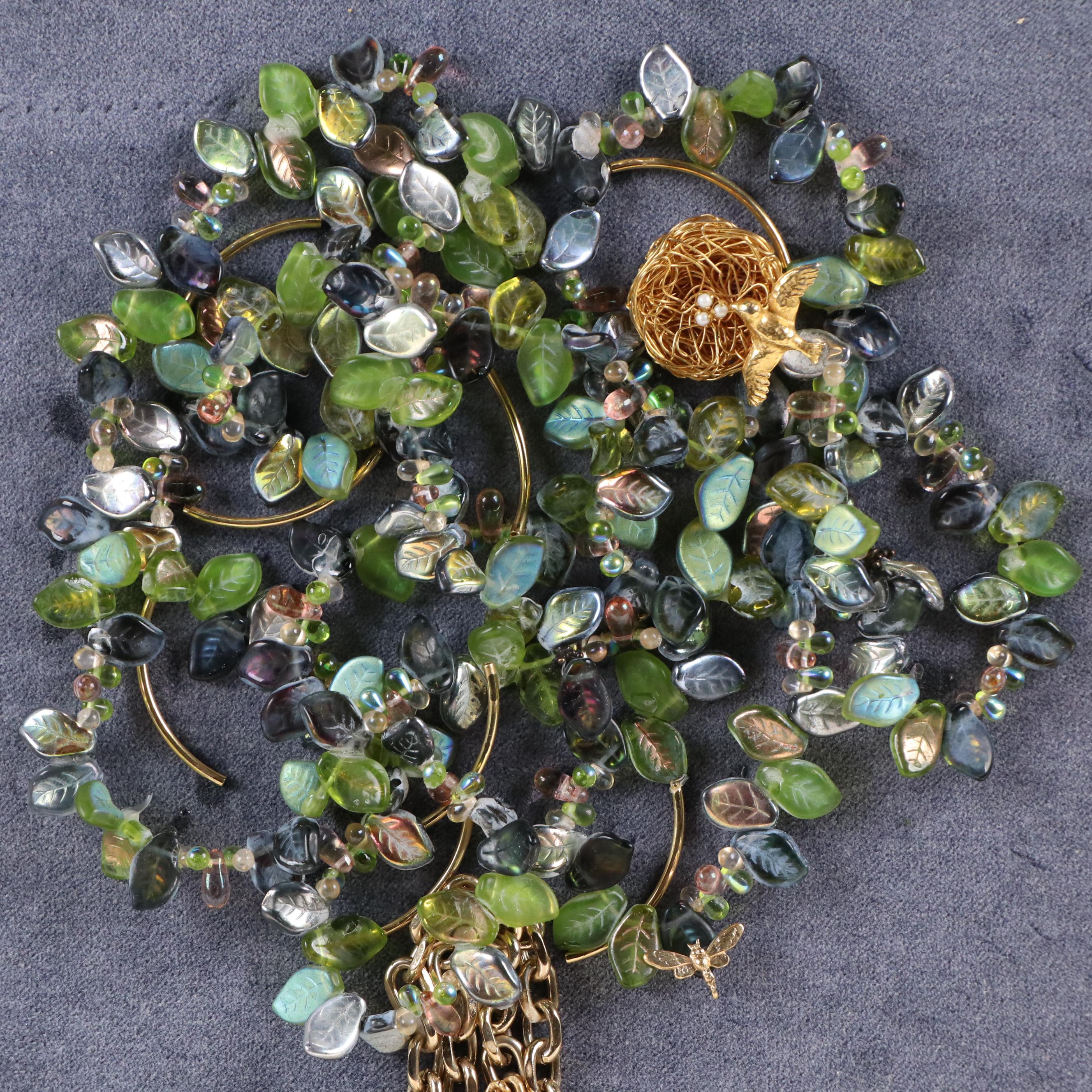 Karen Pagán Repurposed Jewelry Art Collage Tree, 2025