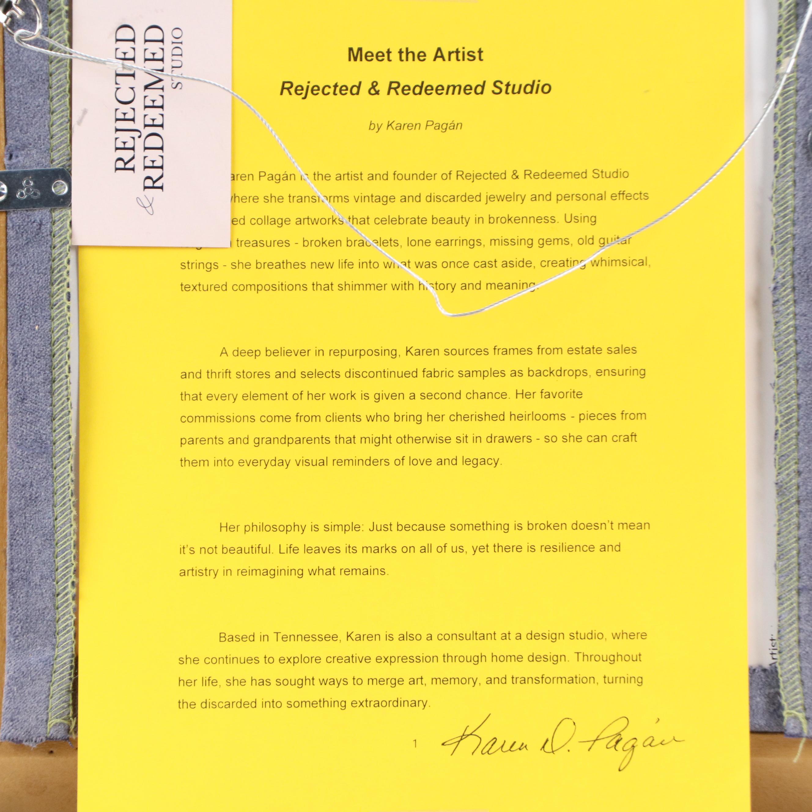 Karen Pagán Repurposed Jewelry Art Collage Tree, 2025