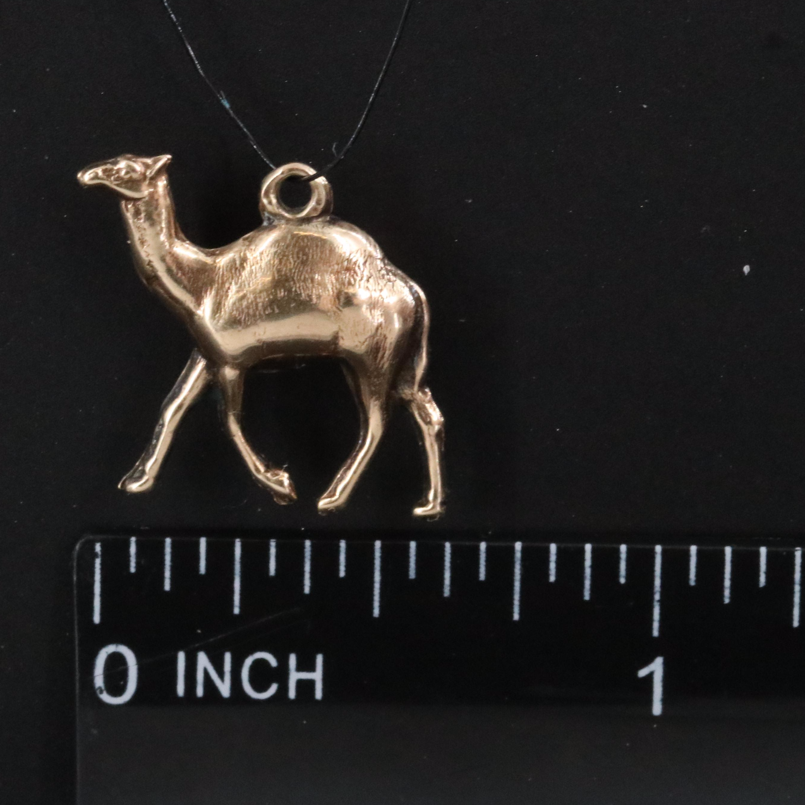 10K Camel Charm Pendant
