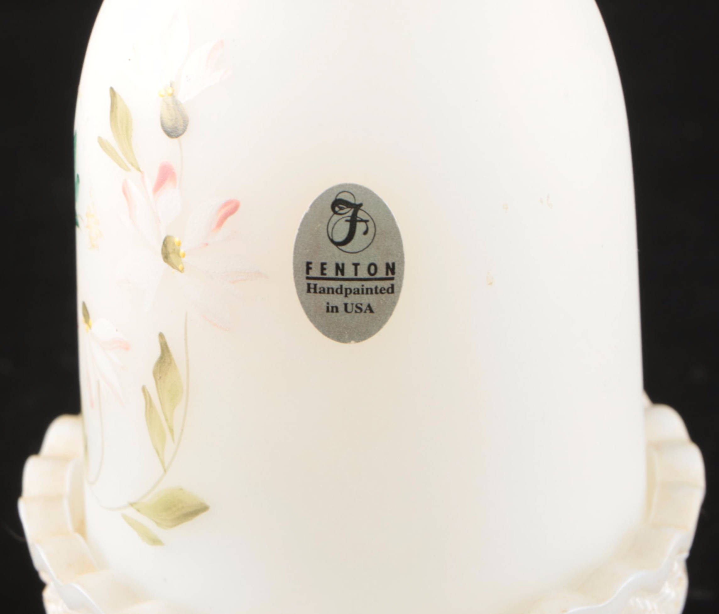 Fenton and Other Hand-Painted Milk Glass Fairy Lamps