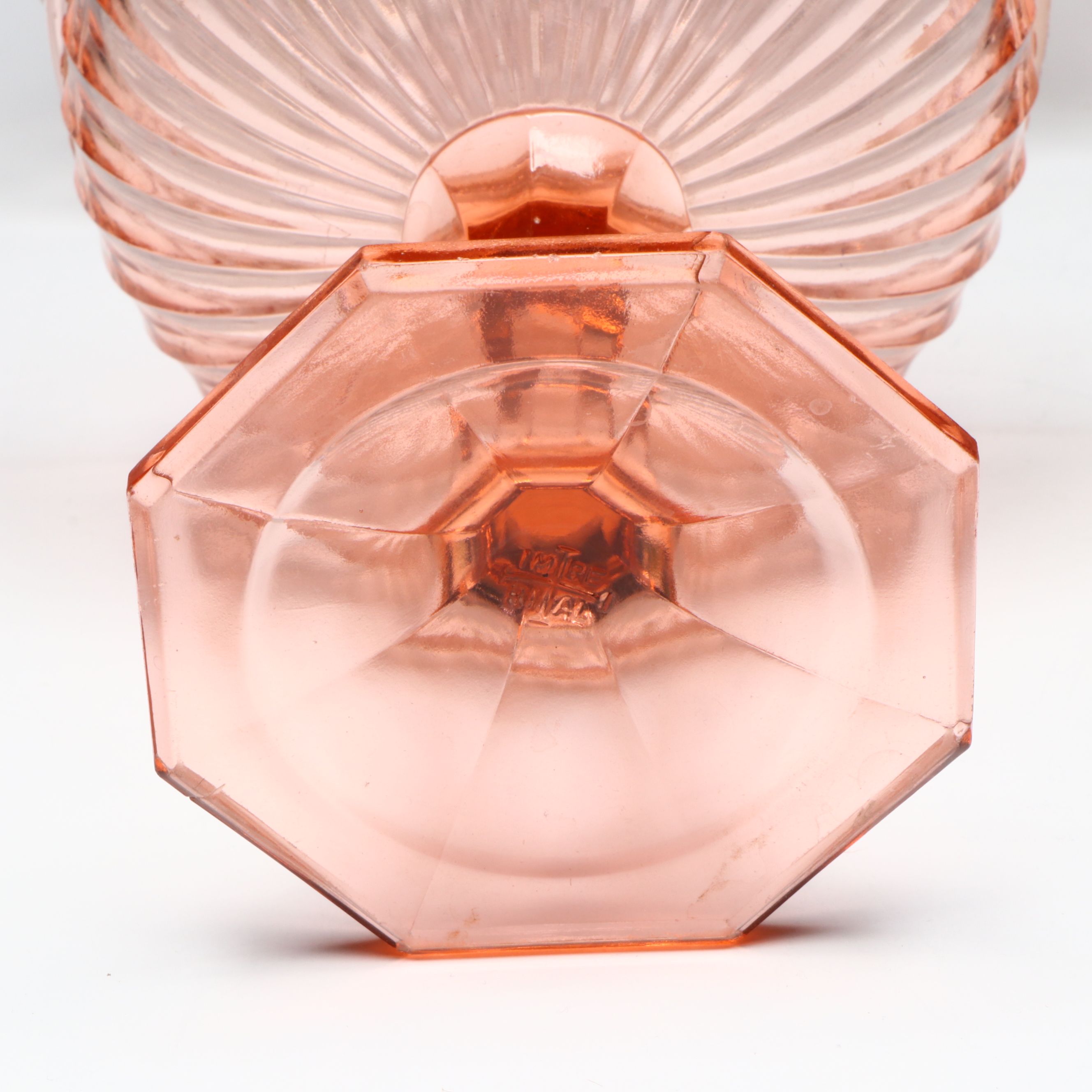 Imperial Glass "Fancy Colonial" Compote with Other Depression and Uranium Glass