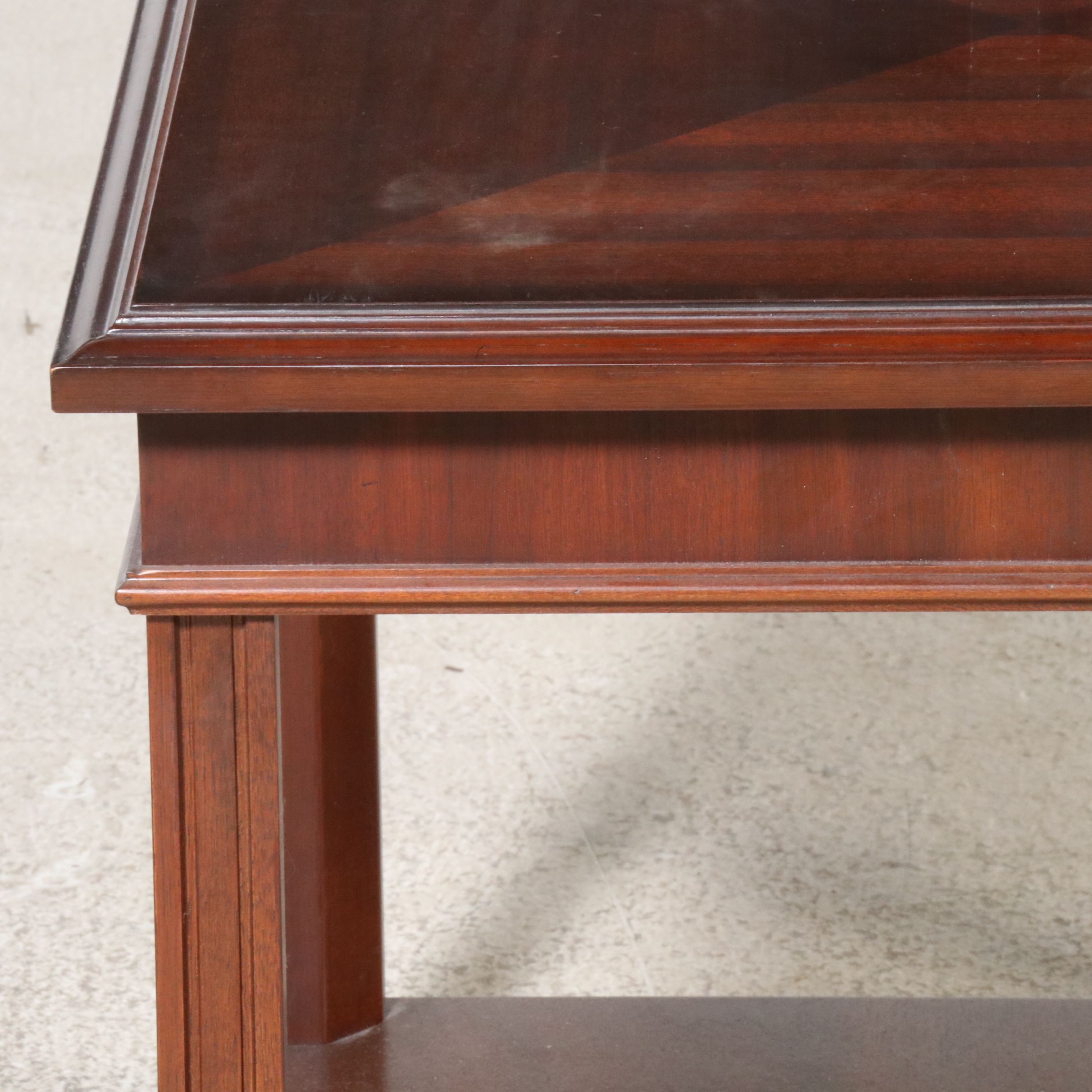 Neoclassical Style Mahogany Two-Tier Side Table
