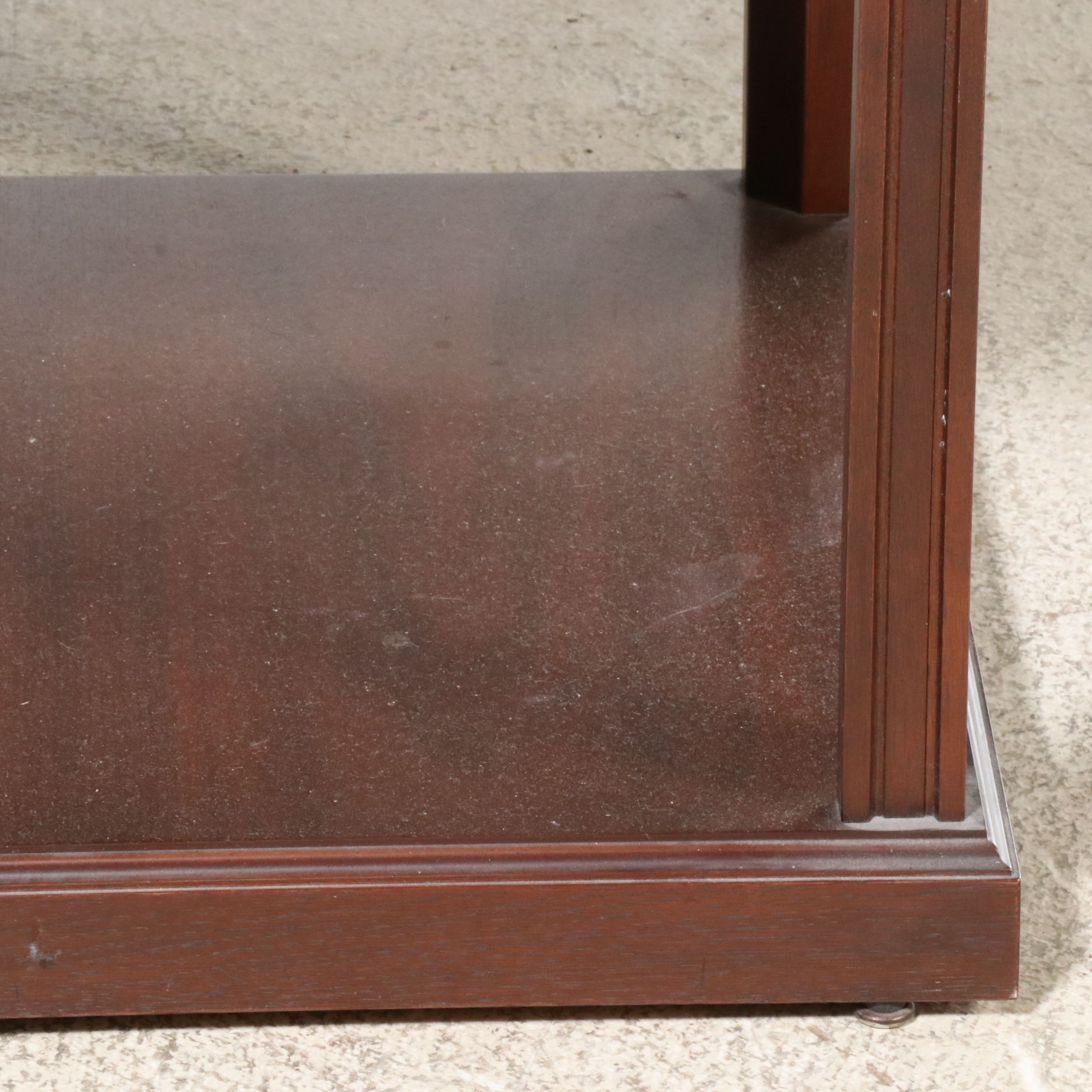 Neoclassical Style Mahogany Two-Tier Side Table