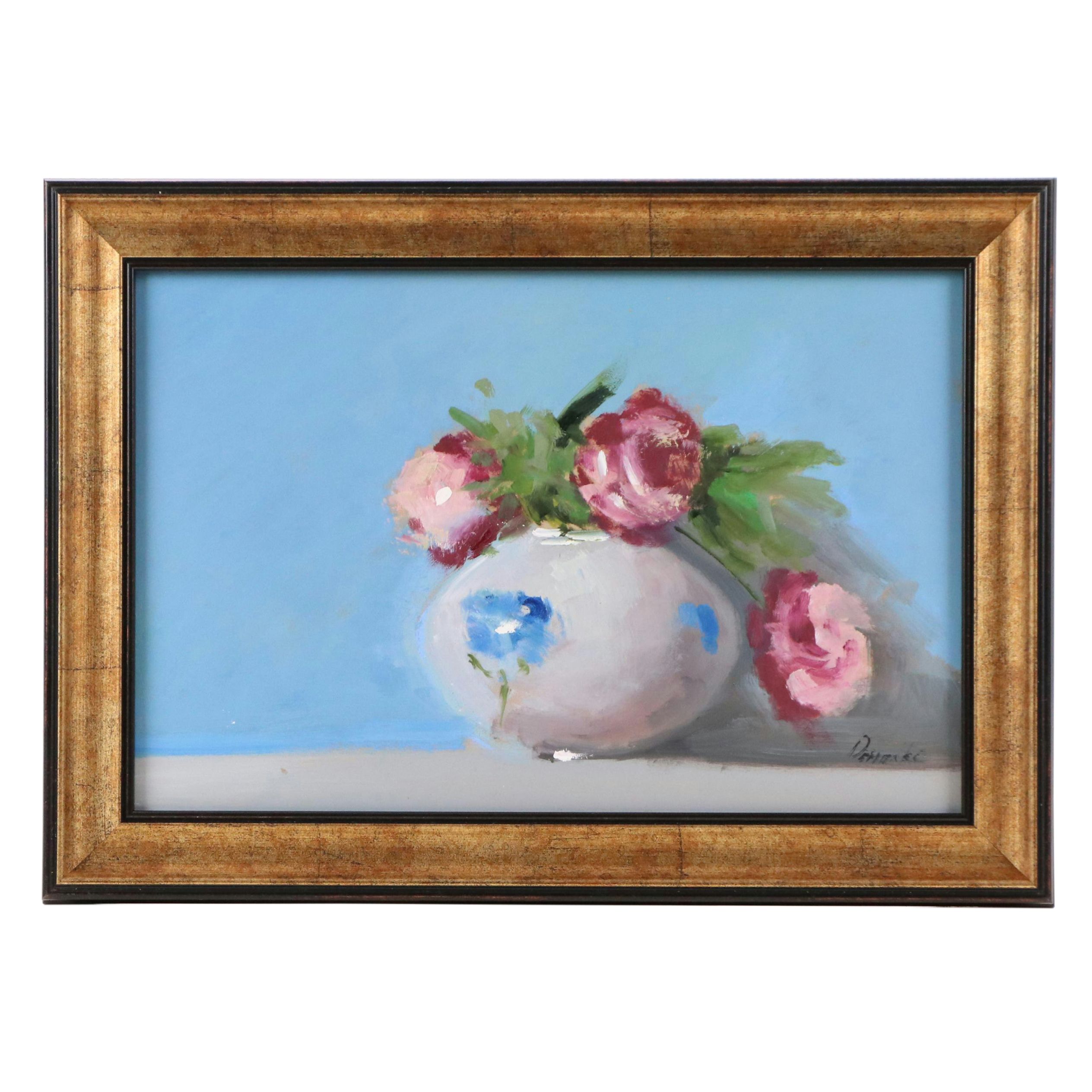 Natalia Demenko Floral Still Life Oil Painting, 21st Century